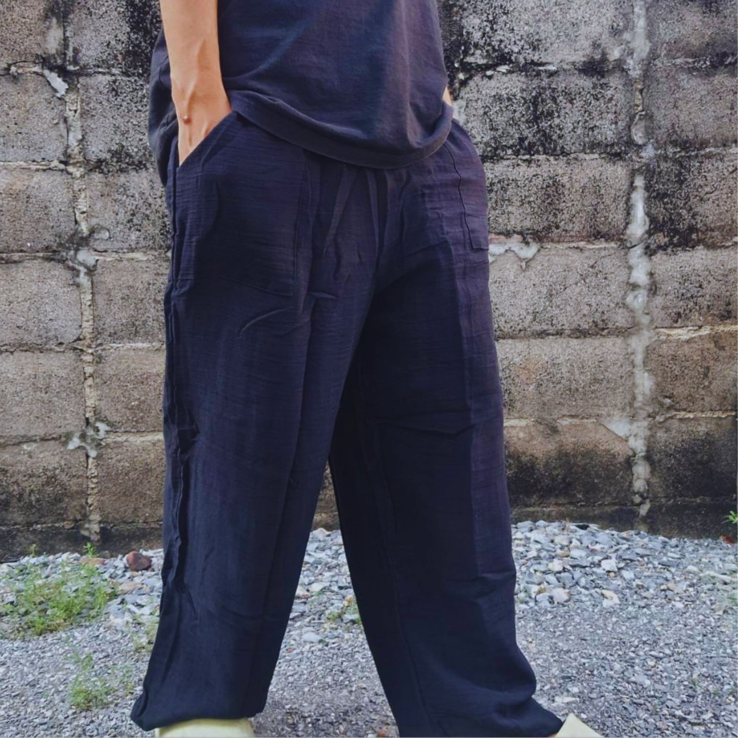 RAK MAE รักแม่ | COMFY COTTON CLASSIC PANTS - BLACK (REGULAR SIZE)