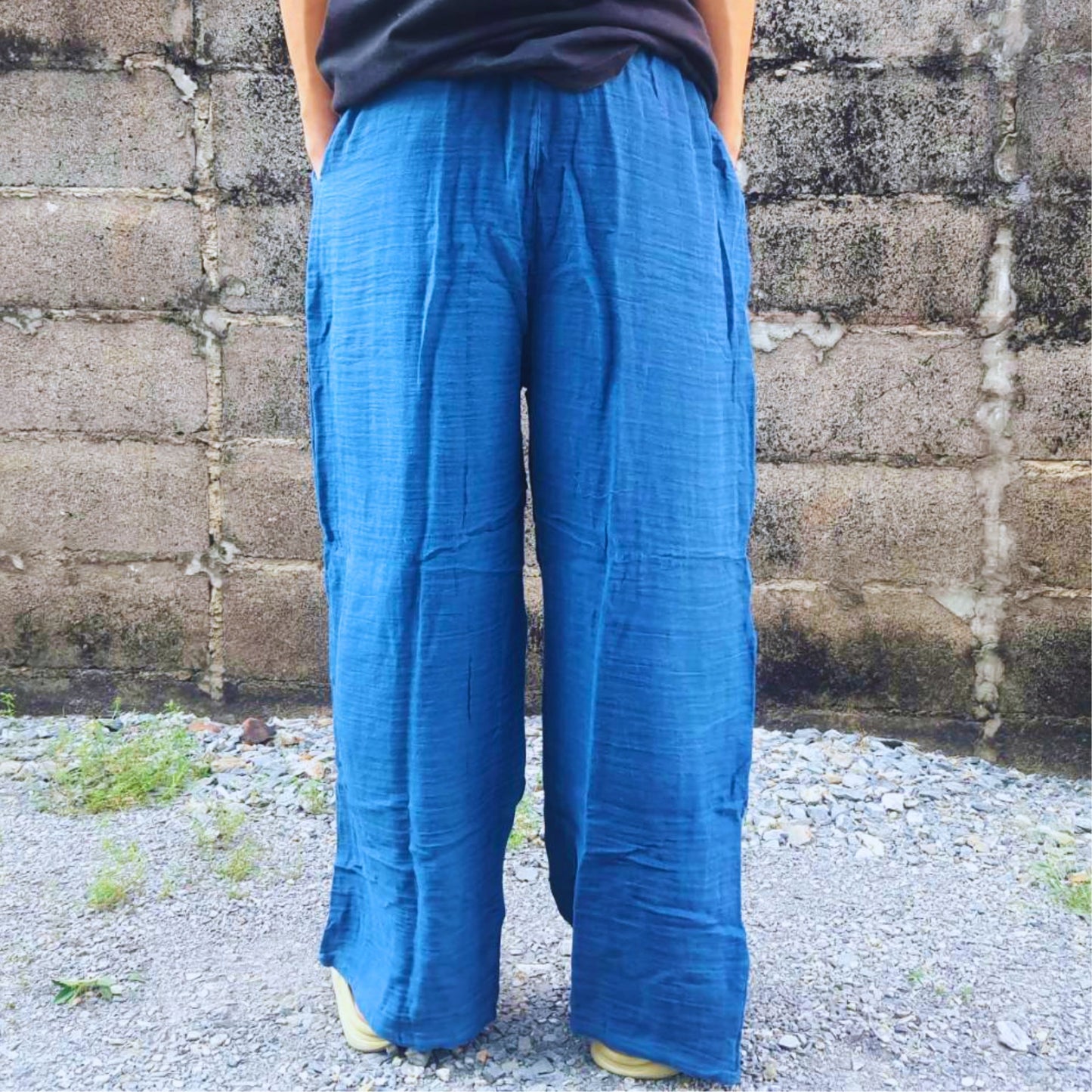RAK MAE รักแม่ | COMFY COTTON CLASSIC PANTS - LIGHT BLUE (REGULAR SIZE)