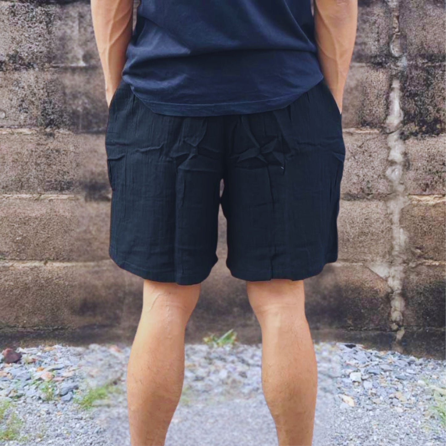 RAK MAE รักแม่ | COMFY COTTON CLASSIC SHORTS - BLACK (REGULAR SIZE)