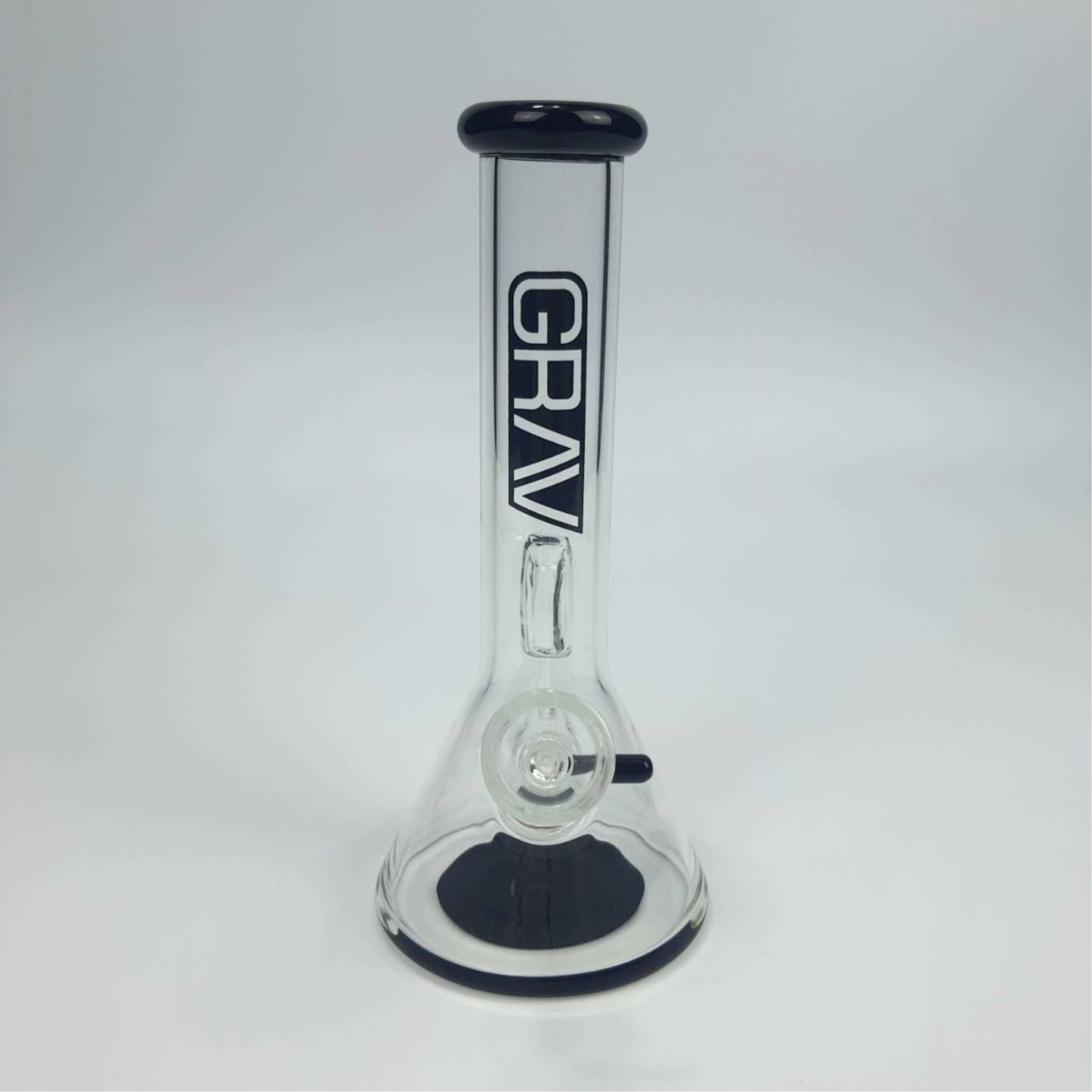 Glass Bong | GRAV BEAKER MINI NI BLACK 8 INCH