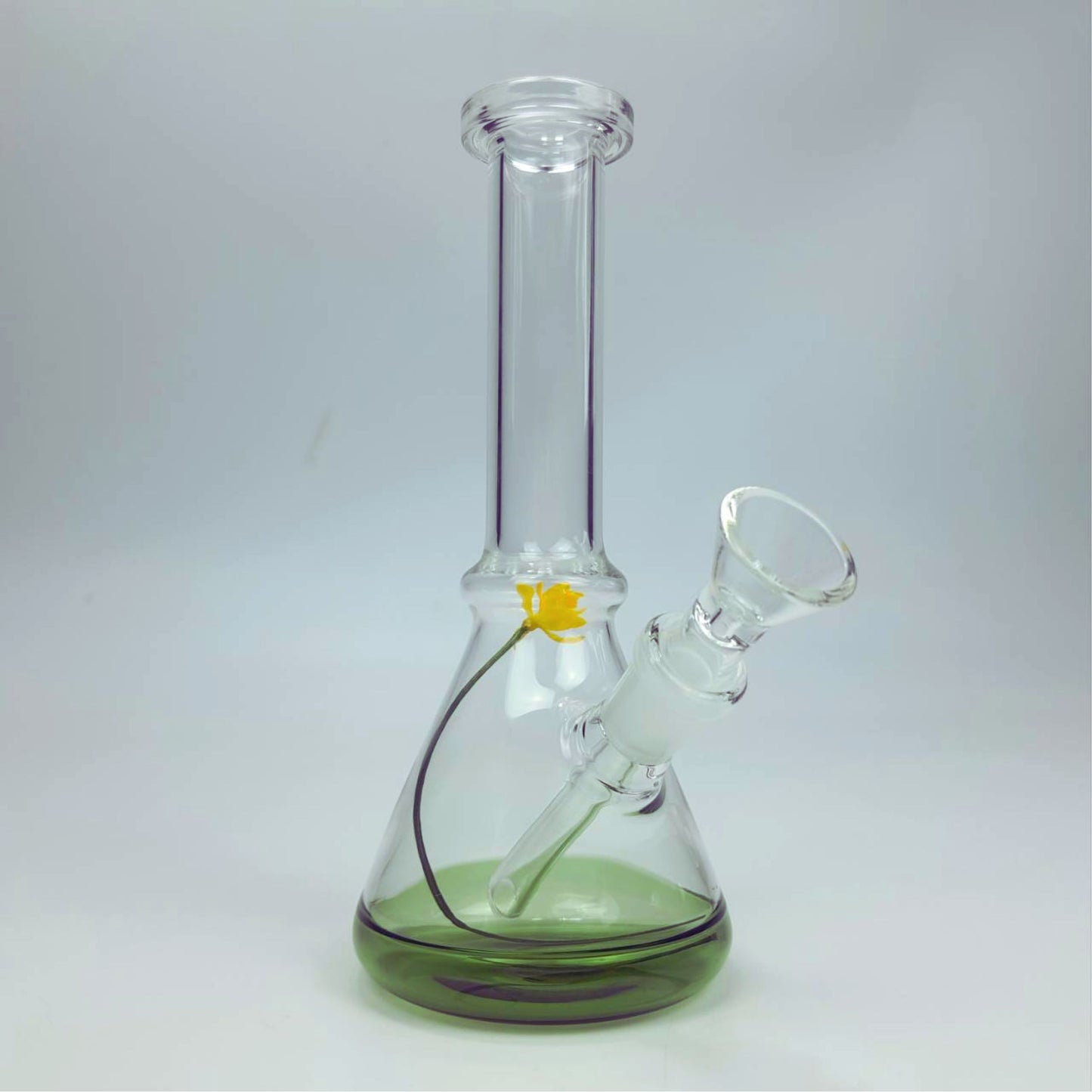 GLASS BONG | WATER LILY BEAKER GLASS BONG 7 INCH 4MM THICKNESS