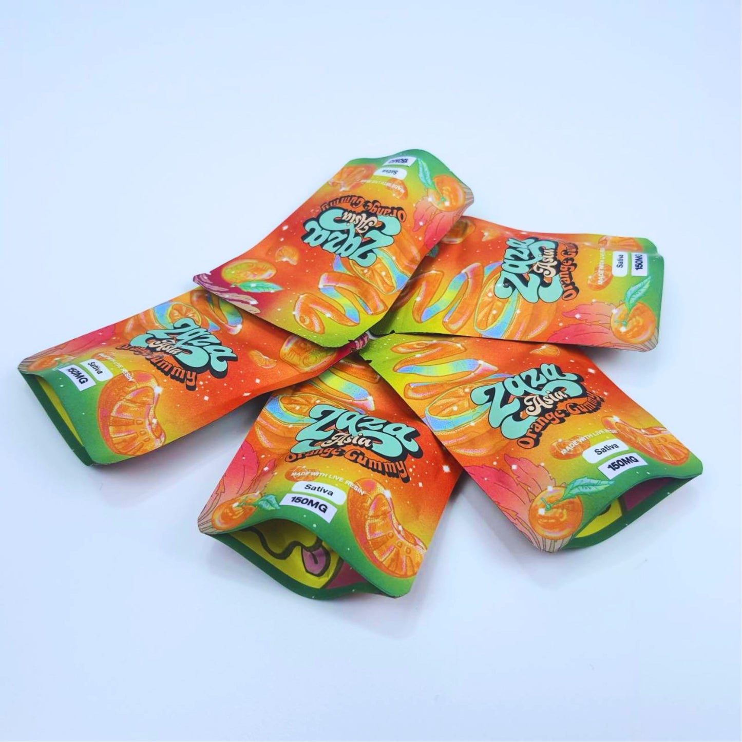 JELLY ZAZA ASIA | ORANGE GUMMY 150MG EDIBLES GUMMY INFUSED THC SNACK