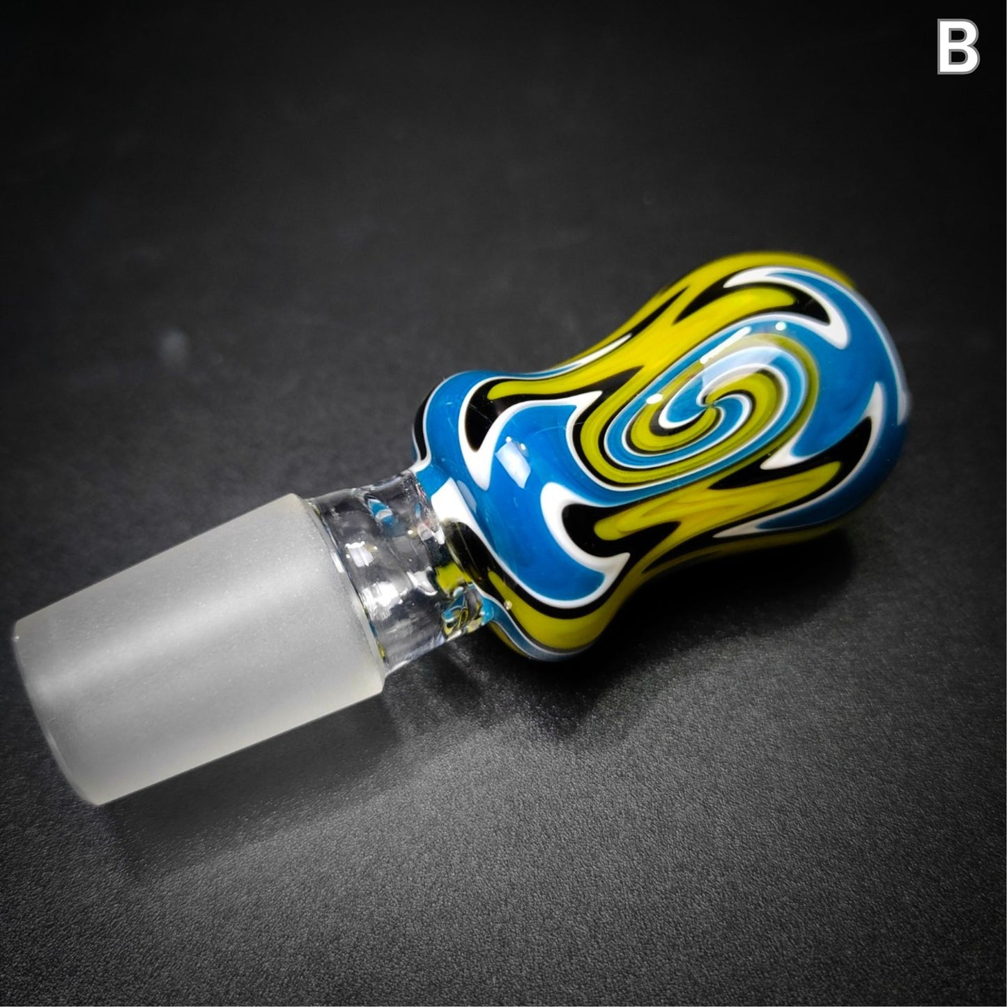 GLASS BOWL | PSYCHEDELIC BARBERSHOP LIGHT BOWL 18 MM