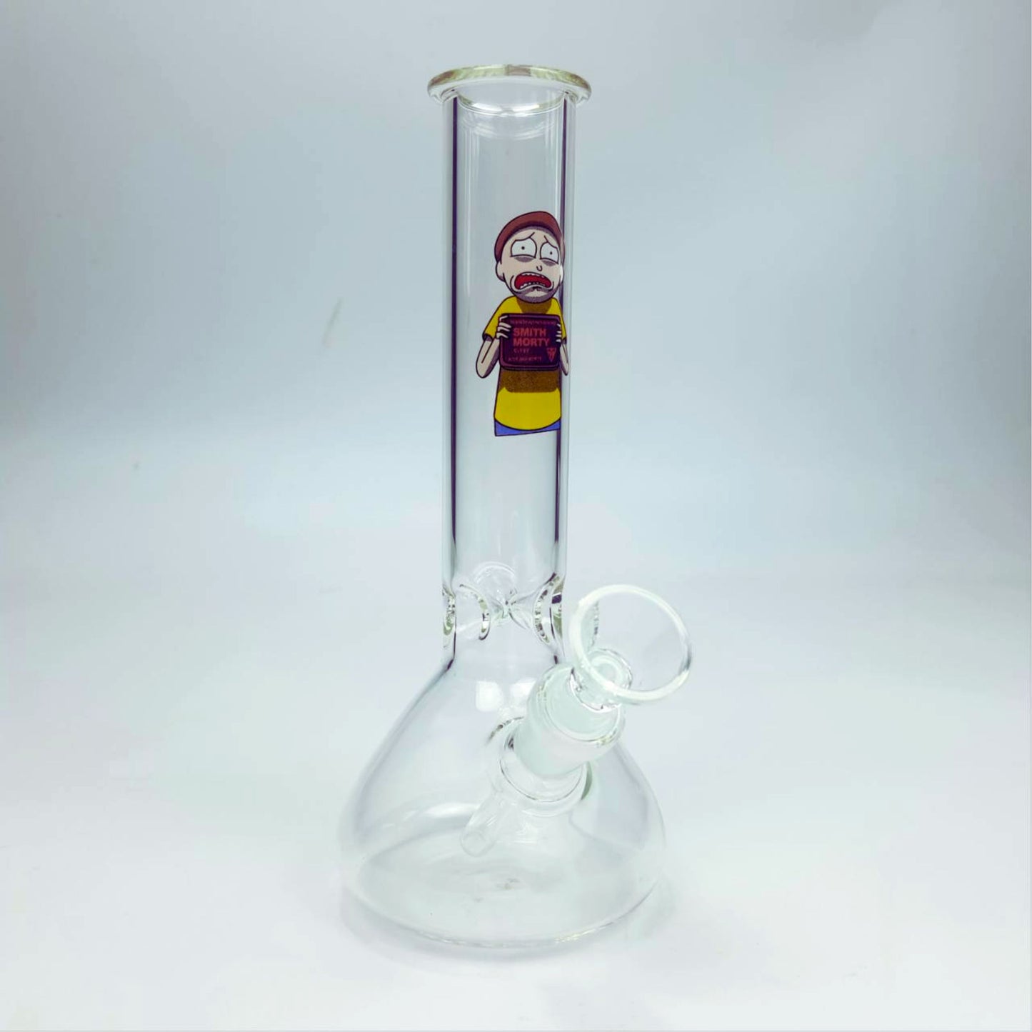 GLASS BONG | RICK AND MORTY WANTED MORTY 8 INCH 4MM THICKNESS