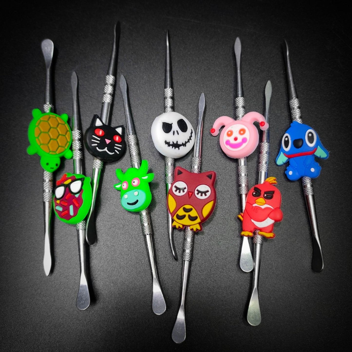 DABBER | CARTOON DAB TOOL METAL DABBER WITH HANDLE SILICONE