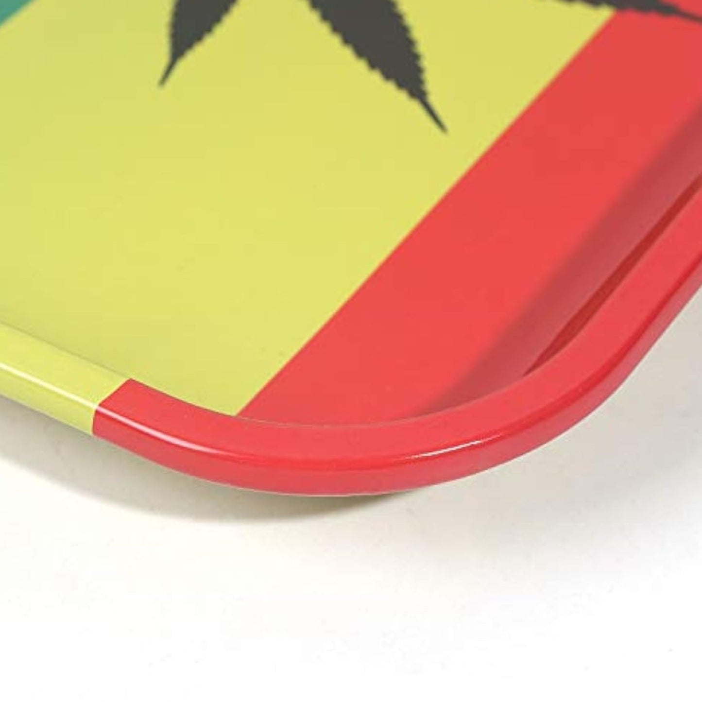 TRAY | MJ LEAVE REGGAE METAL ROLLING TRAY SIZE : 19X28.5 CM