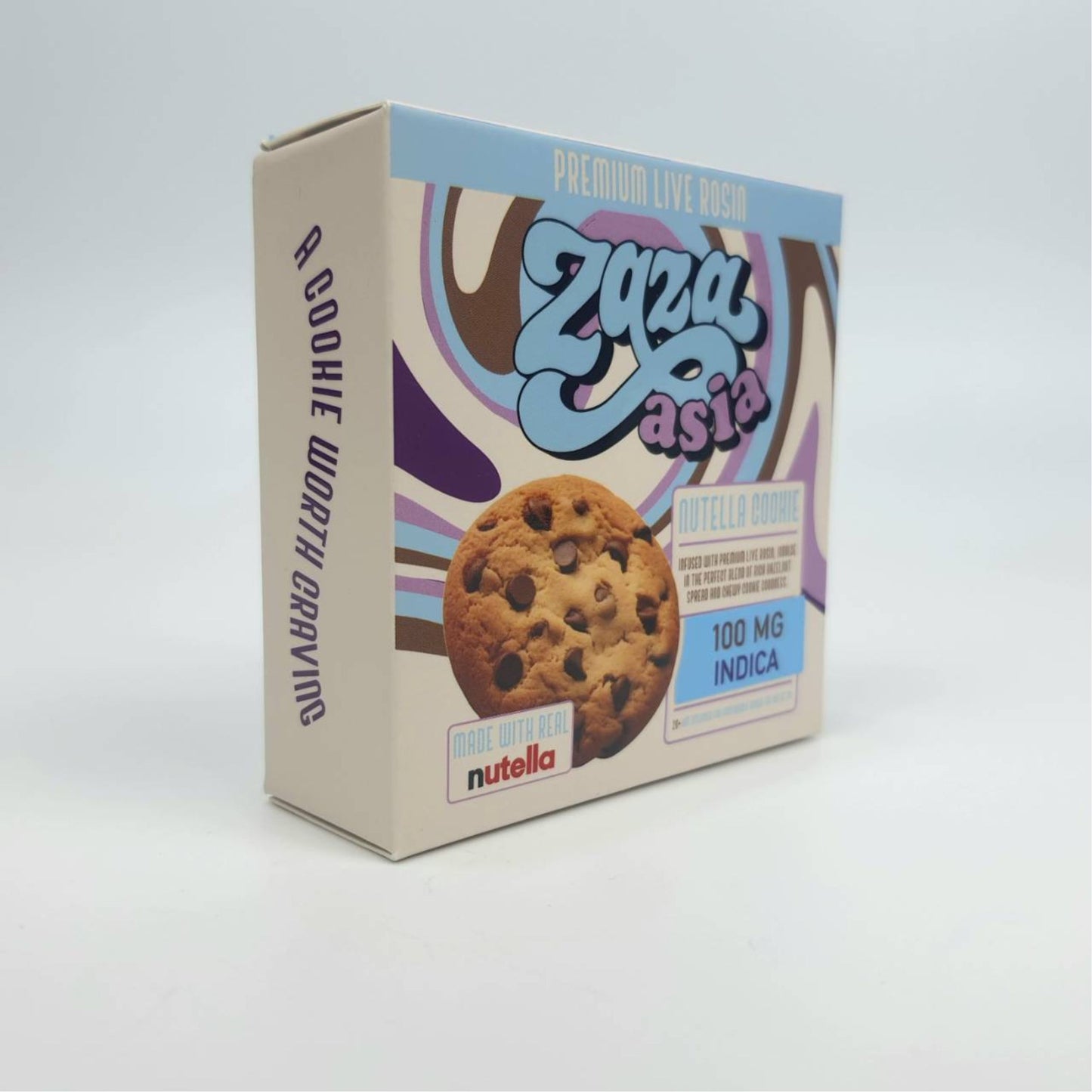 ZAZA ASIA | PREMIUM LIVE ROSIN NUTELLA COOKIE - INDICA | 100MG THC/PIECE