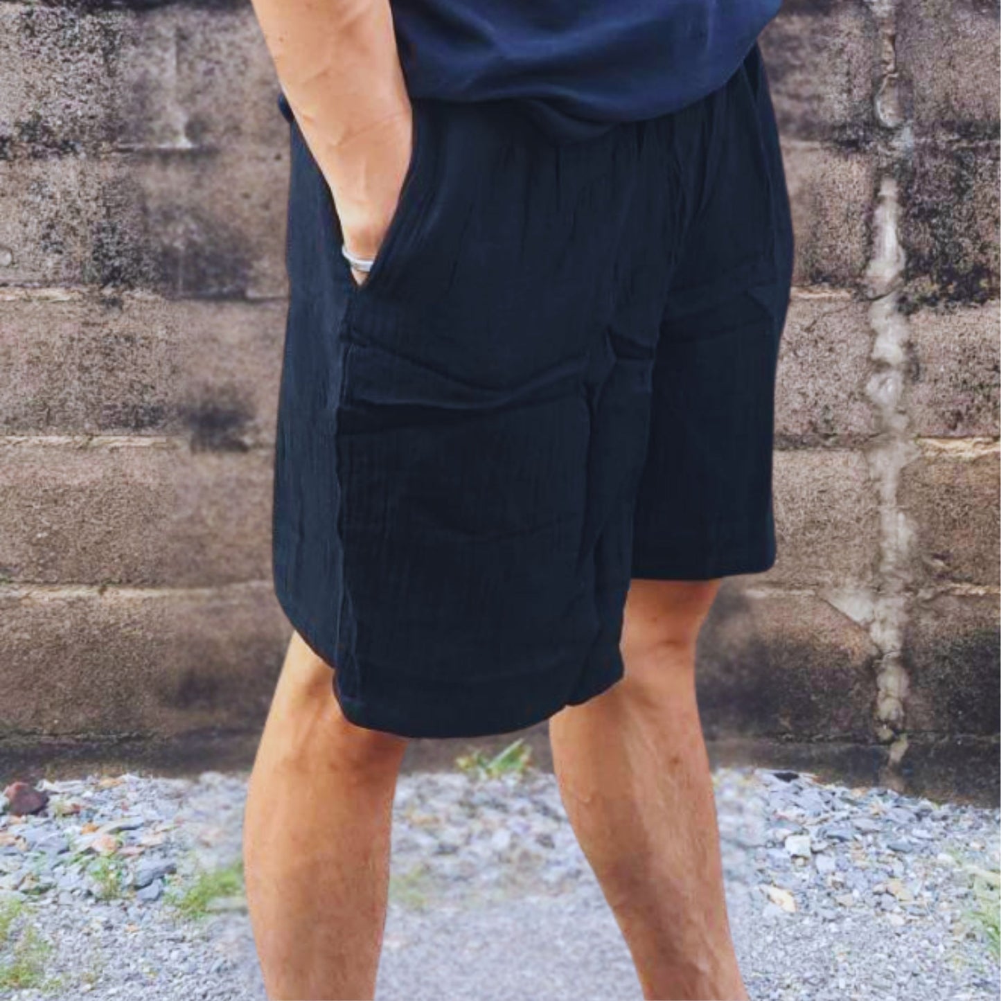 RAK MAE รักแม่ | COMFY COTTON CLASSIC SHORTS - BLACK (REGULAR SIZE)