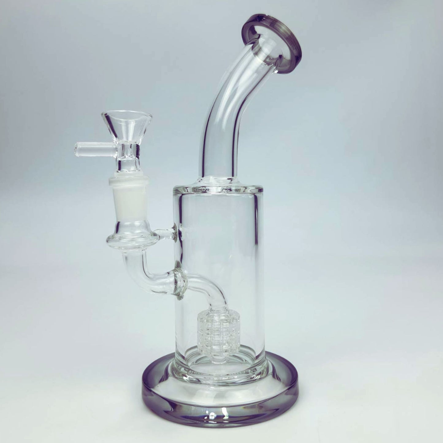 GLASS BONG | RECYLER STRAIGHT RIG 14MM JOINT WITH BIRD CAGE MATRIX PERCOLATOR 8.5 INCH THICKEN BASE