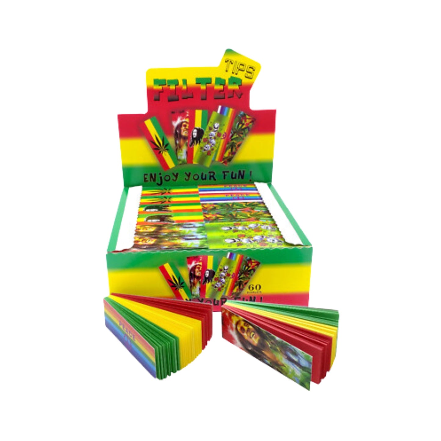 ROLLING PAPER | BOB MARLEY RASTA DESIGN FILTER TIPS