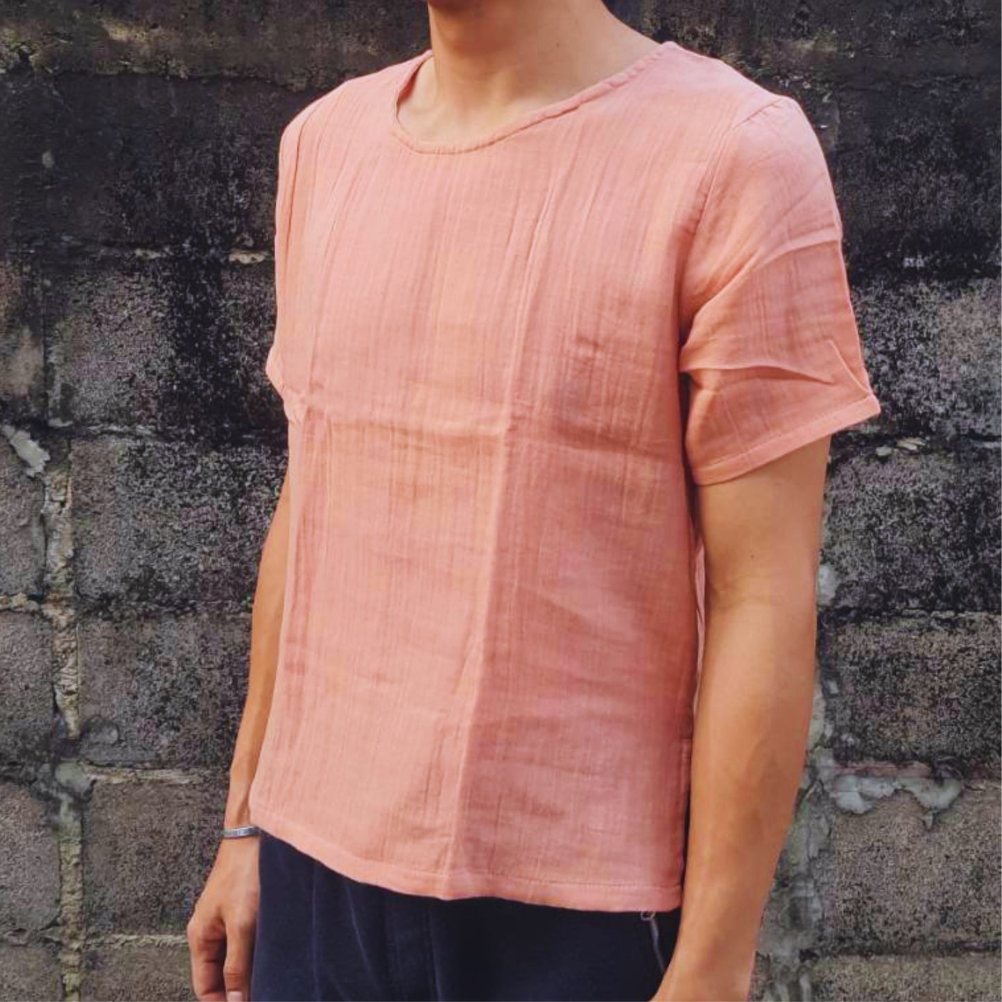 RAK MAE รักแม่ | COMFY COTTON CLASSIC SHIRT - PEACH