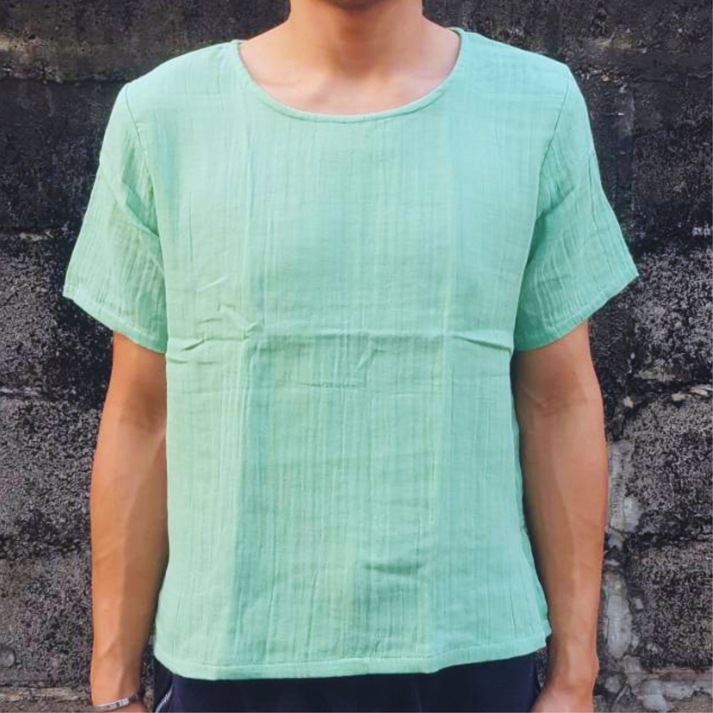RAK MAE รักแม่ | COMFY COTTON CLASSIC SHIRT - PASTEL GREEN