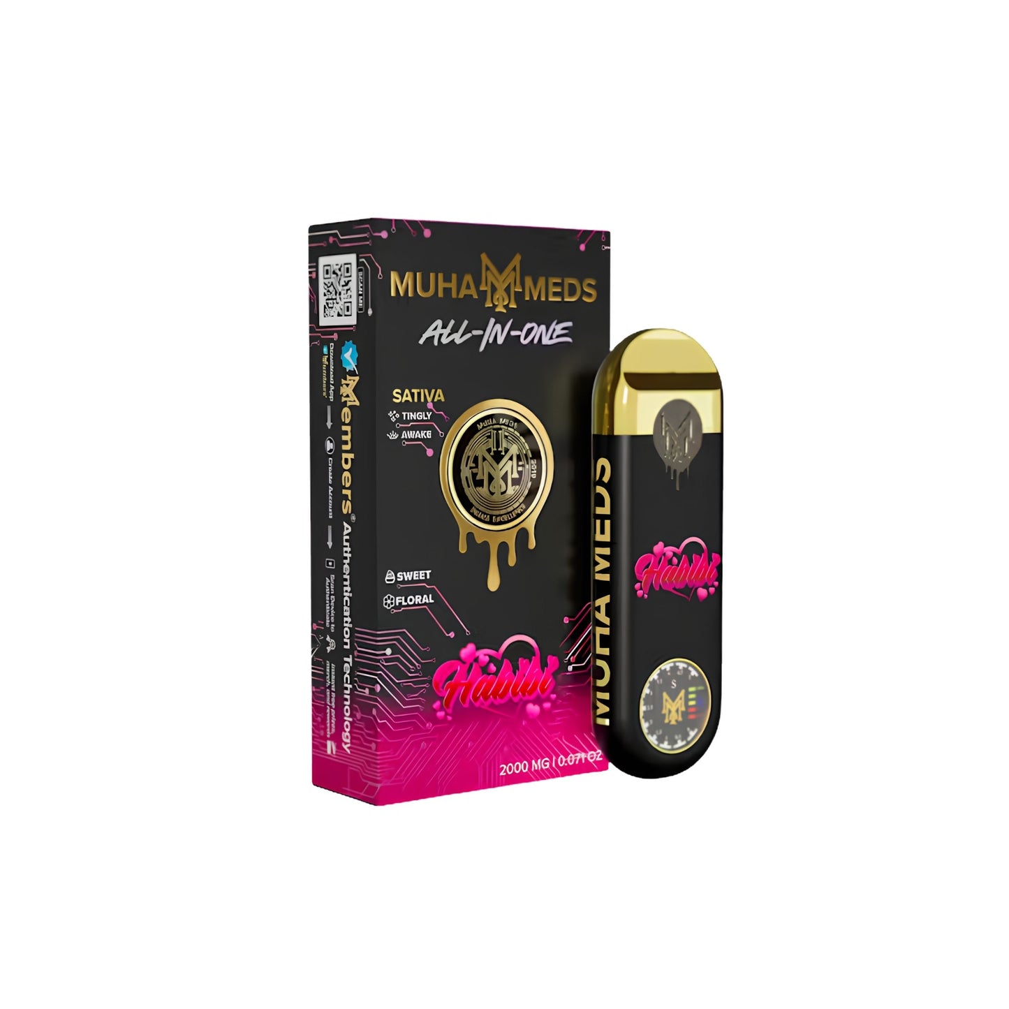 MUHA MEDS ALL - IN - ONE DISPOSABLE 2.0MG | HABIBI : SATIVA