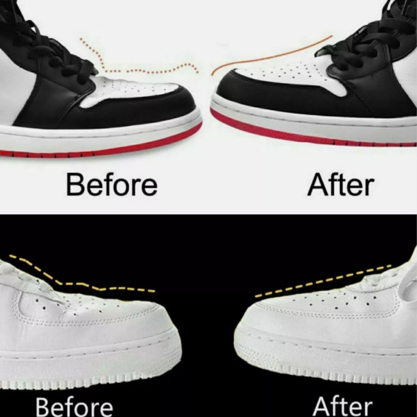 Sneaker Shield ที่กันรองเท้าเป็นรอย ที่กันรองเท้าย่น ใส่ในรองเท้าได้เลย Sneaker Guard สีขาว-สีดำ มีไซส์ผู้ชายและผู้หญิง