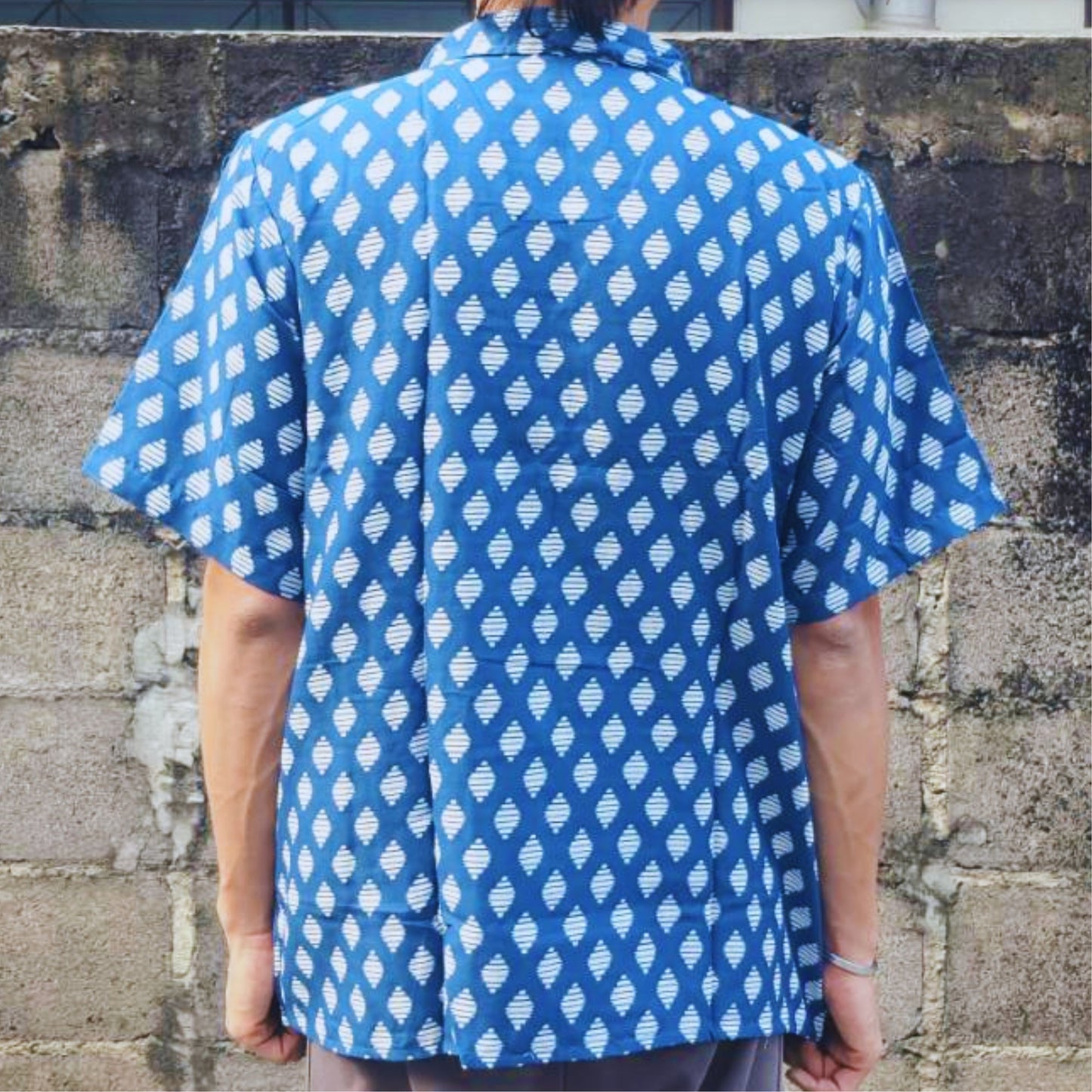RAK MAE รักแม่ | COMFY HAWAIIAN COTTON SHIRT - DEW DROP PATTERN
