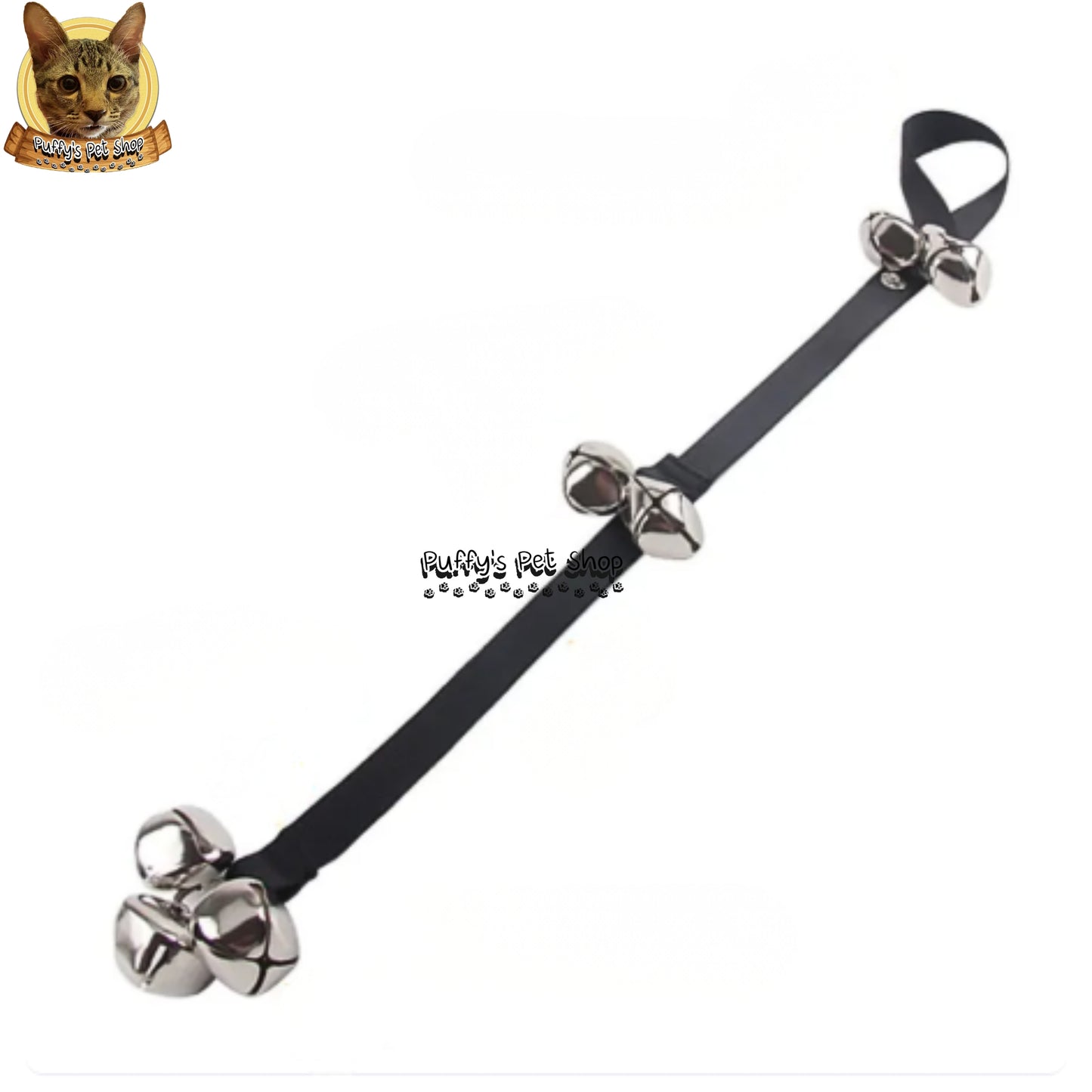 Puffy's Pet Shop |  Dog's Door Bell สายกระดิ่งสำหรับแขวนประตู อุปกรณ์ฝึกสุนัข ยาว 90 ซม