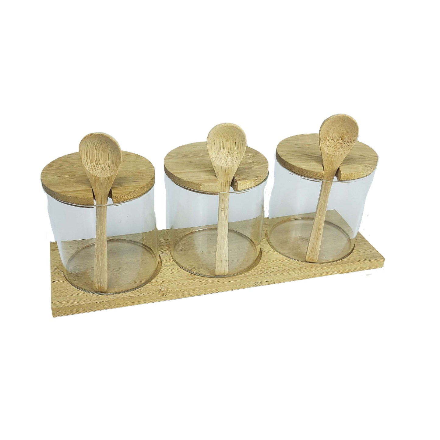 GLASS JAR | WEED JAR + WOODEN SPOON FOR CANNABISHARDWARE STATION