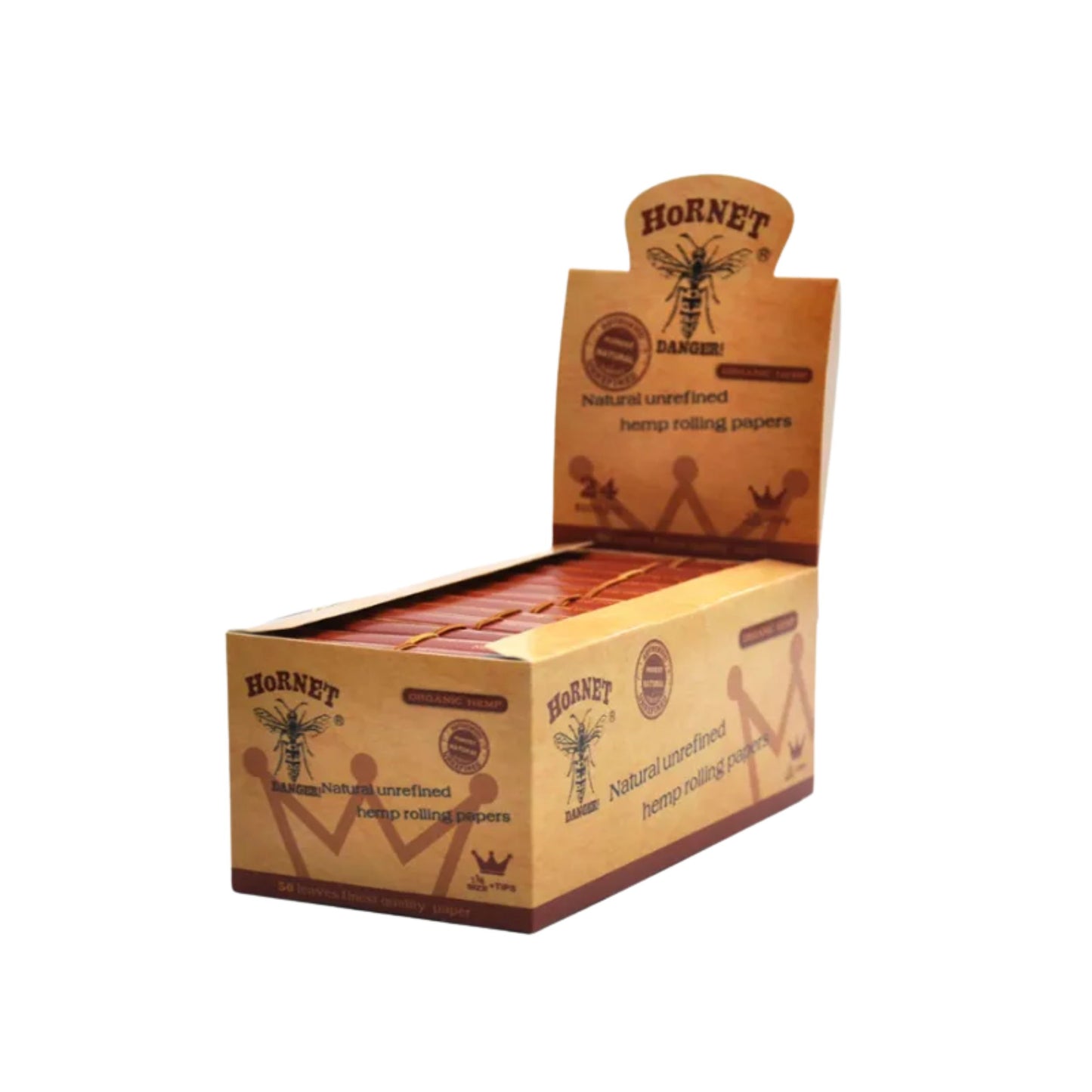 ROLLING PAPER | HORNET 1 1/4 INCH BROWN ROLLING PAPER WITH TIPS