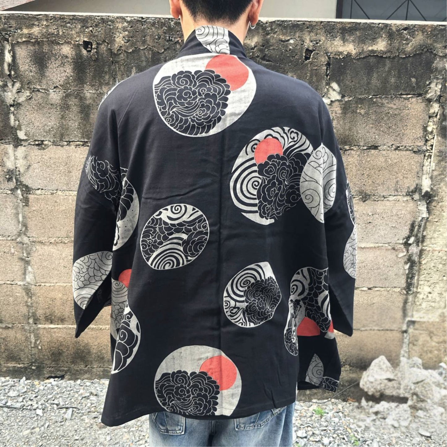 RAK MAE รักแม่ | COMFY KIMONO COTTON ROBE - THE GREAT RED NATURE (FREESIZE)