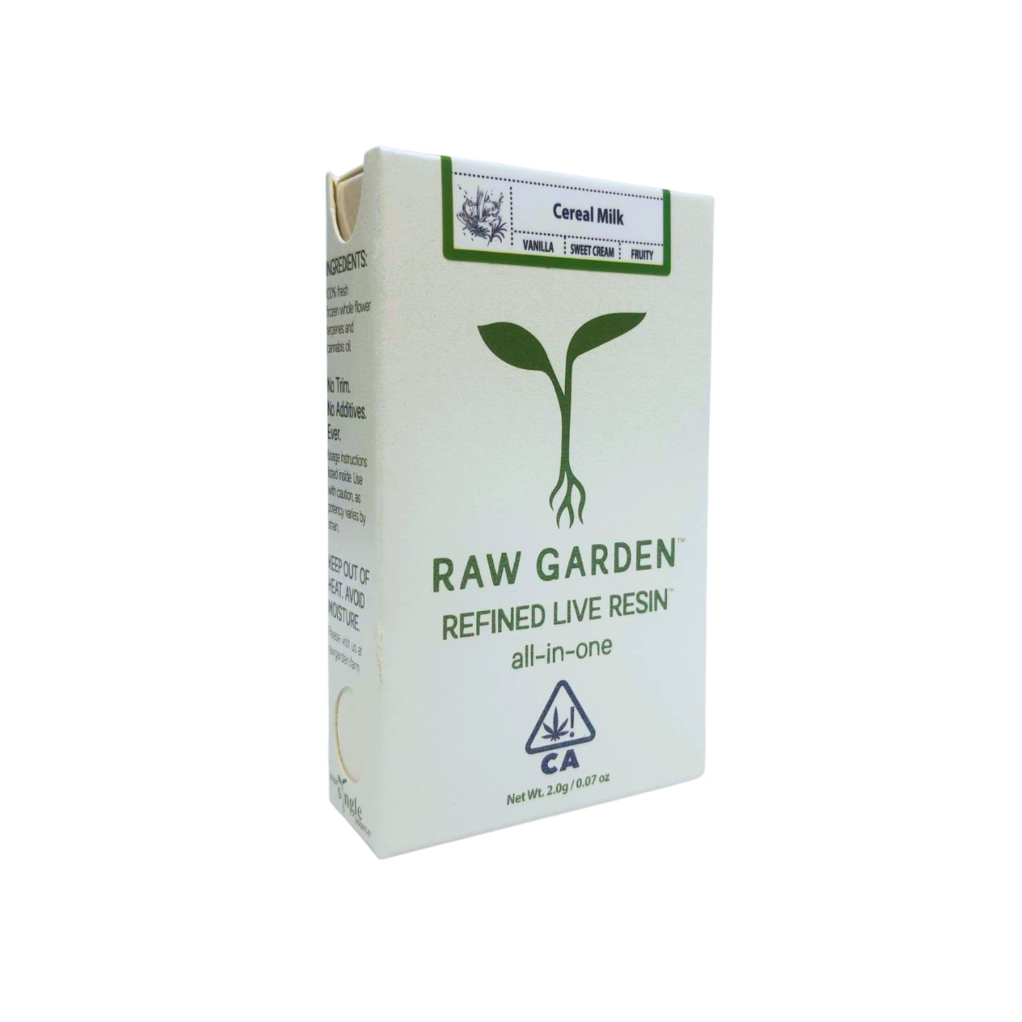 RAW GARDEN - REFINED LIVE RESIN ALL-IN-ONE 2.0ML | CEREAL MILK : HYBRID