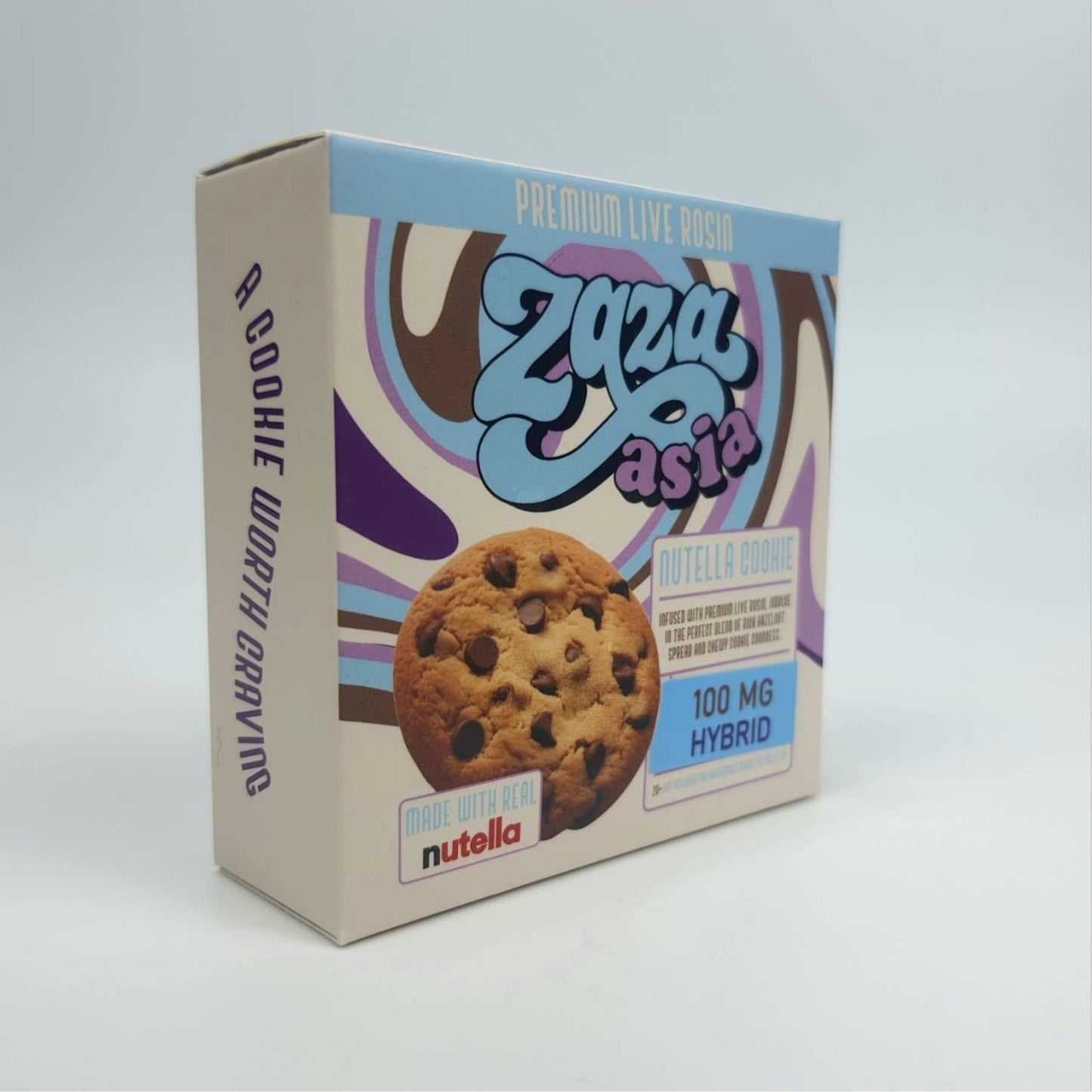 ZAZA ASIA | PREMIUM LIVE ROSIN NUTELLA COOKIE - HYBRID | 100MG THC/PIECE