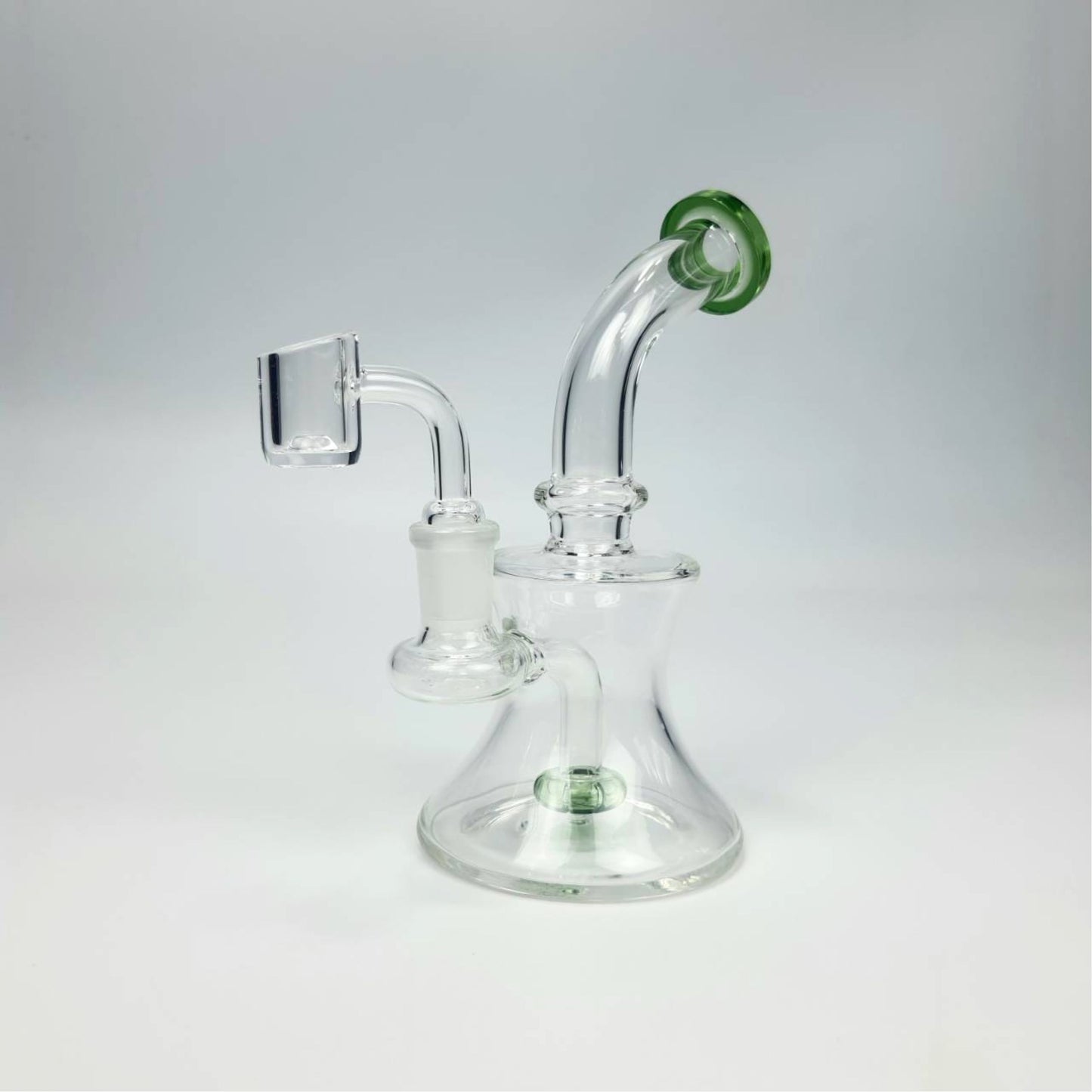GLASS BONG | RECYCLER GLASS RIG 6.5 INCH WITH MATRIX PERC