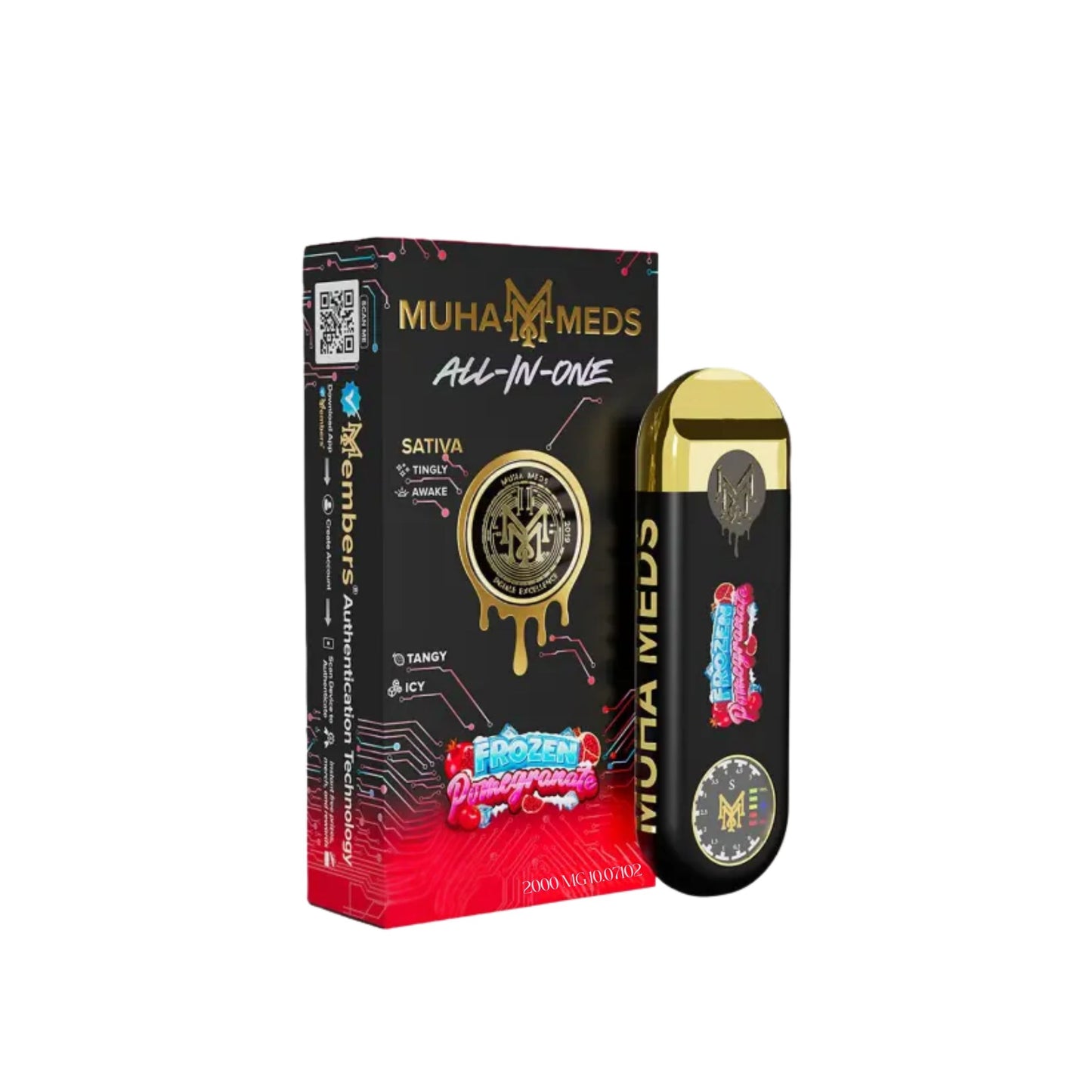 MUHA MEDS ALL - IN - ONE DISPOSABLE 2.0MG | FROZEN POMEGRANATE : SATIVA
