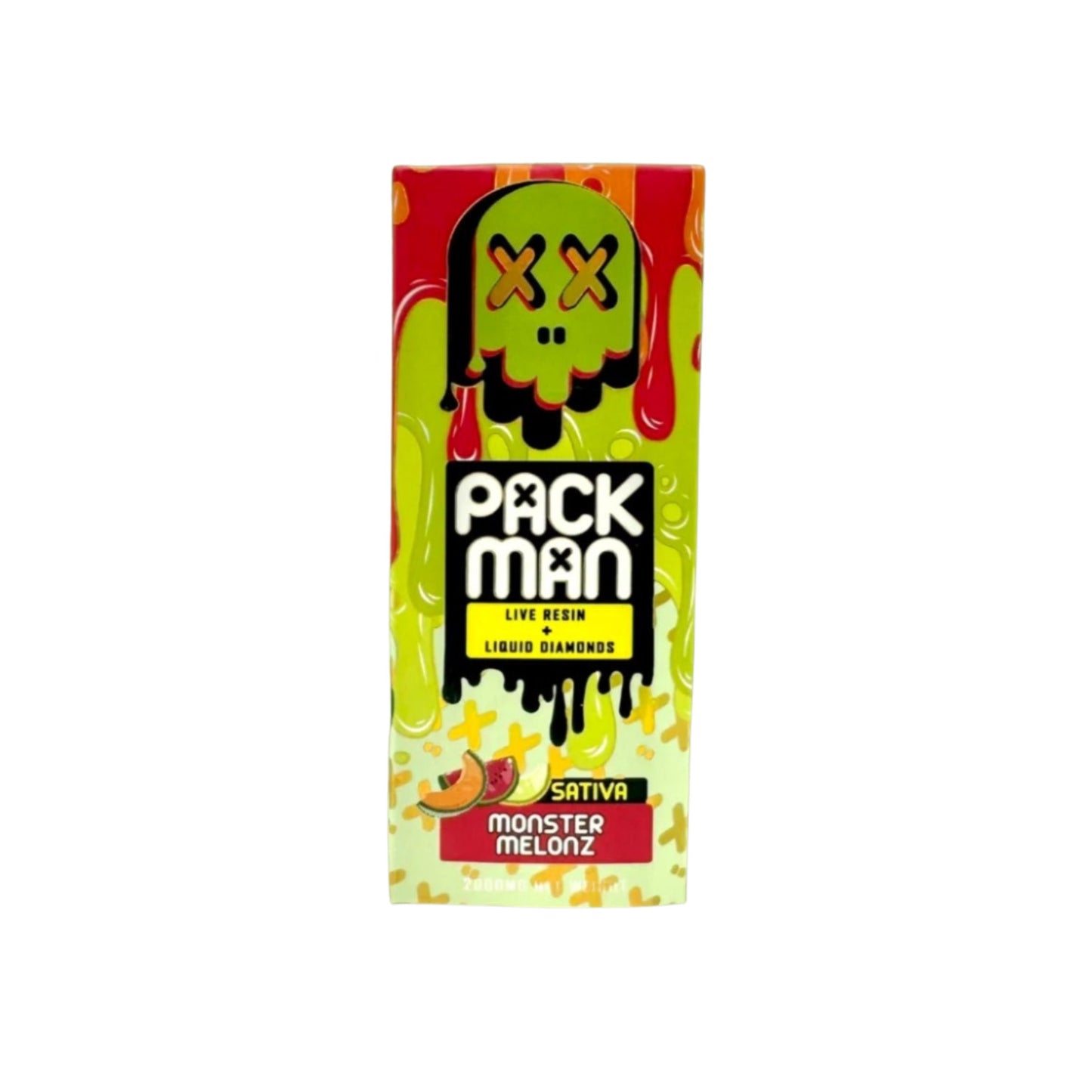 PACK MAN - LIVE RESIN + LIQUID DIAMONDS 2.0ML | MONSTER MELONZ : SATIVA