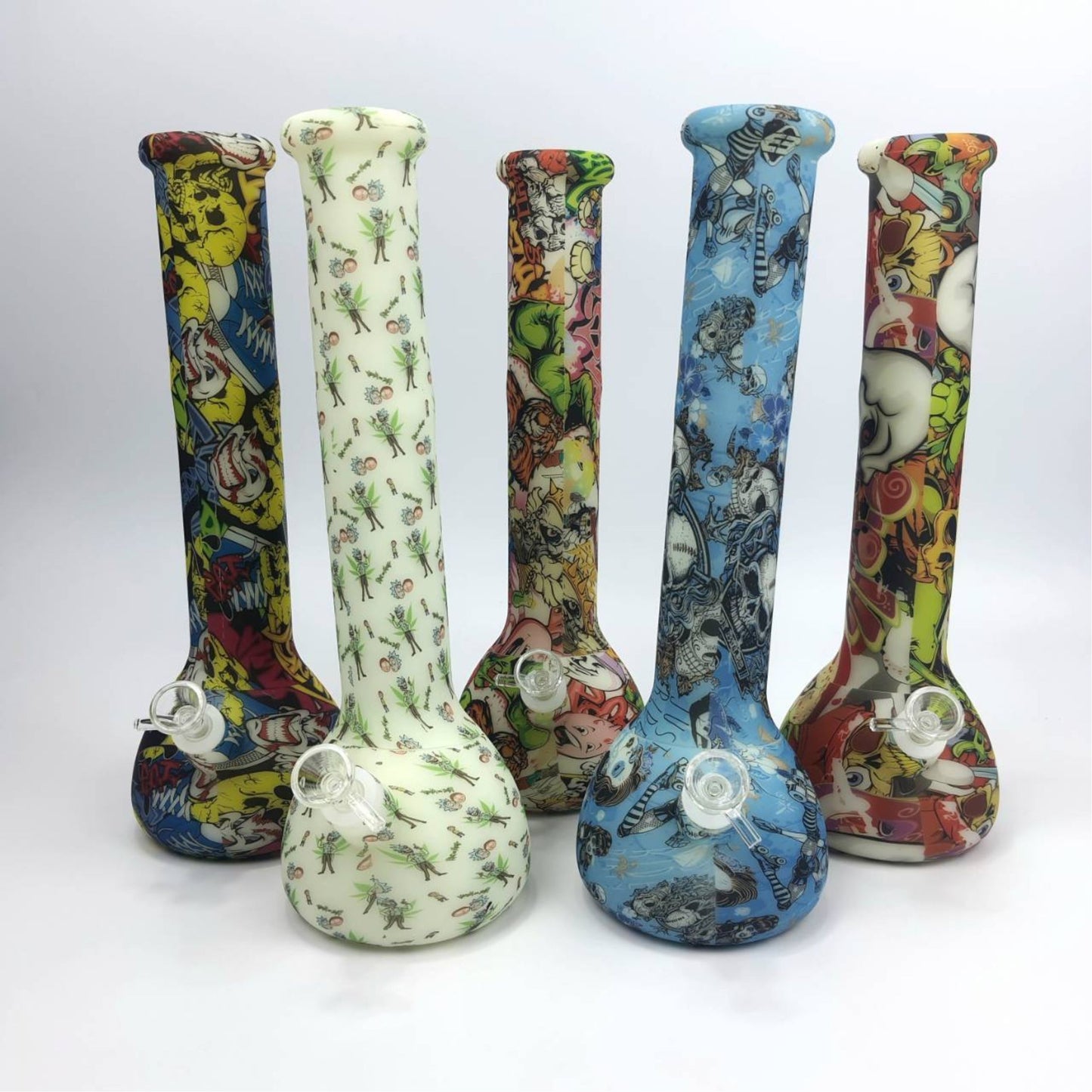 Glass Bong | GLOW IN THE DARK SILICONE BEAKER 14 INCH - SILICONE UNBERAKABLE BONG