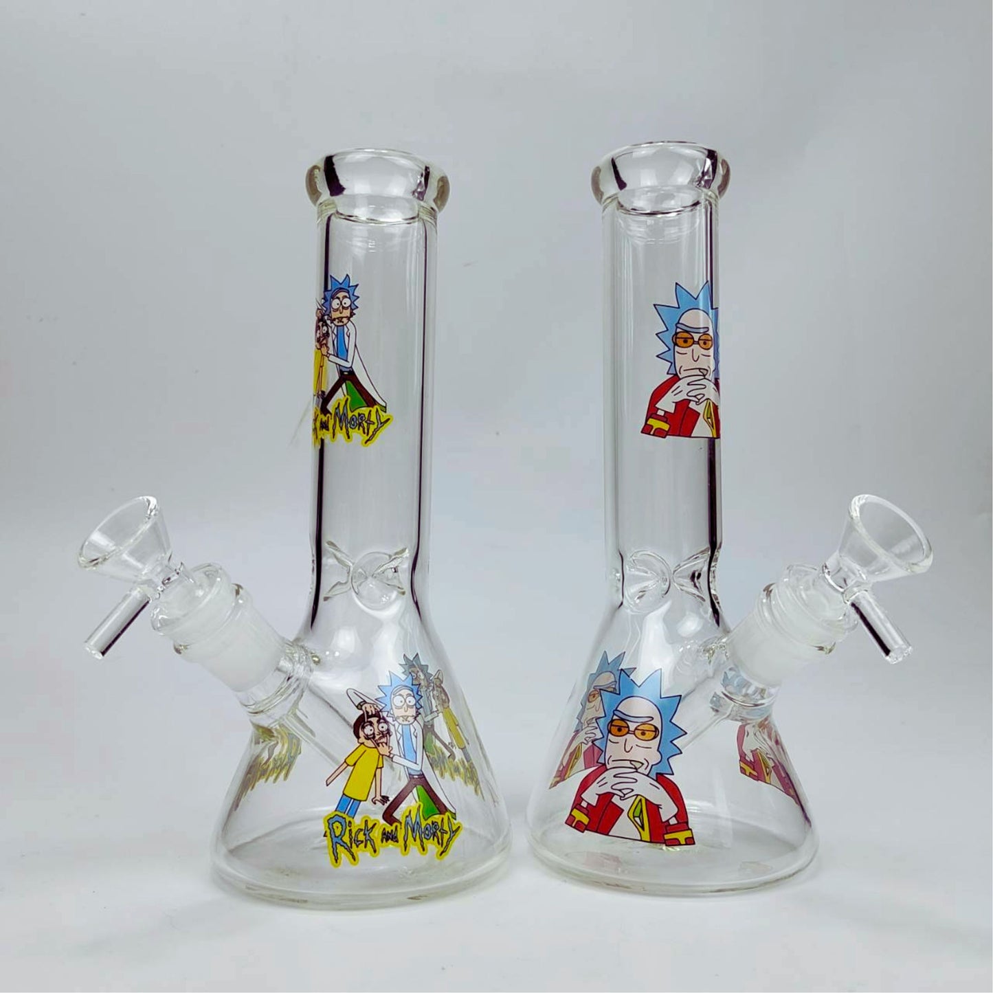GLASS BONG | RICK AND MORTY BEAKER GLASS BONG 8.5 INCH 5MM THICKNESS