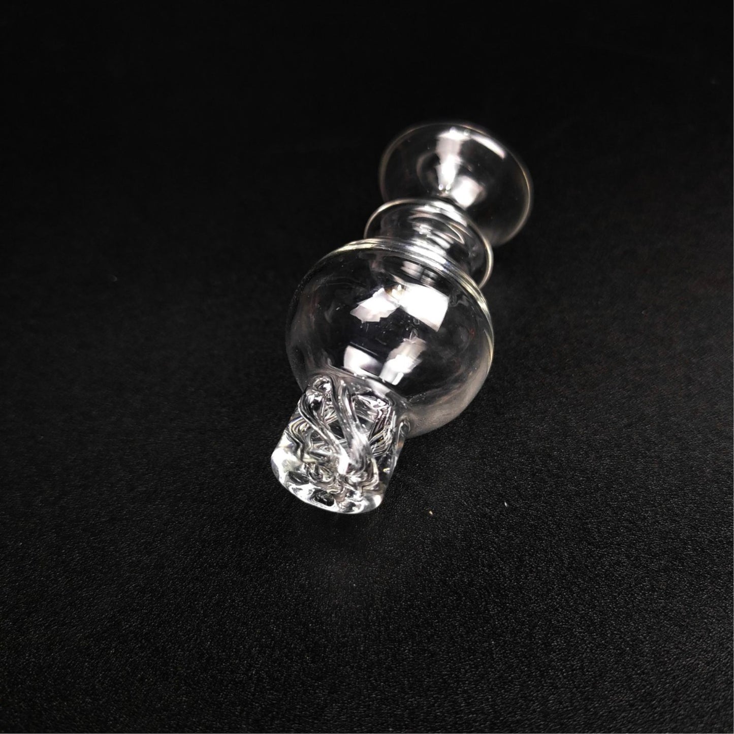 CARB CAP | SPIRAL RING V.2 QUARTZ CARB CAP 12.30 MM INNER DIAMETER 24.6 MM WIDEST DIAMETER