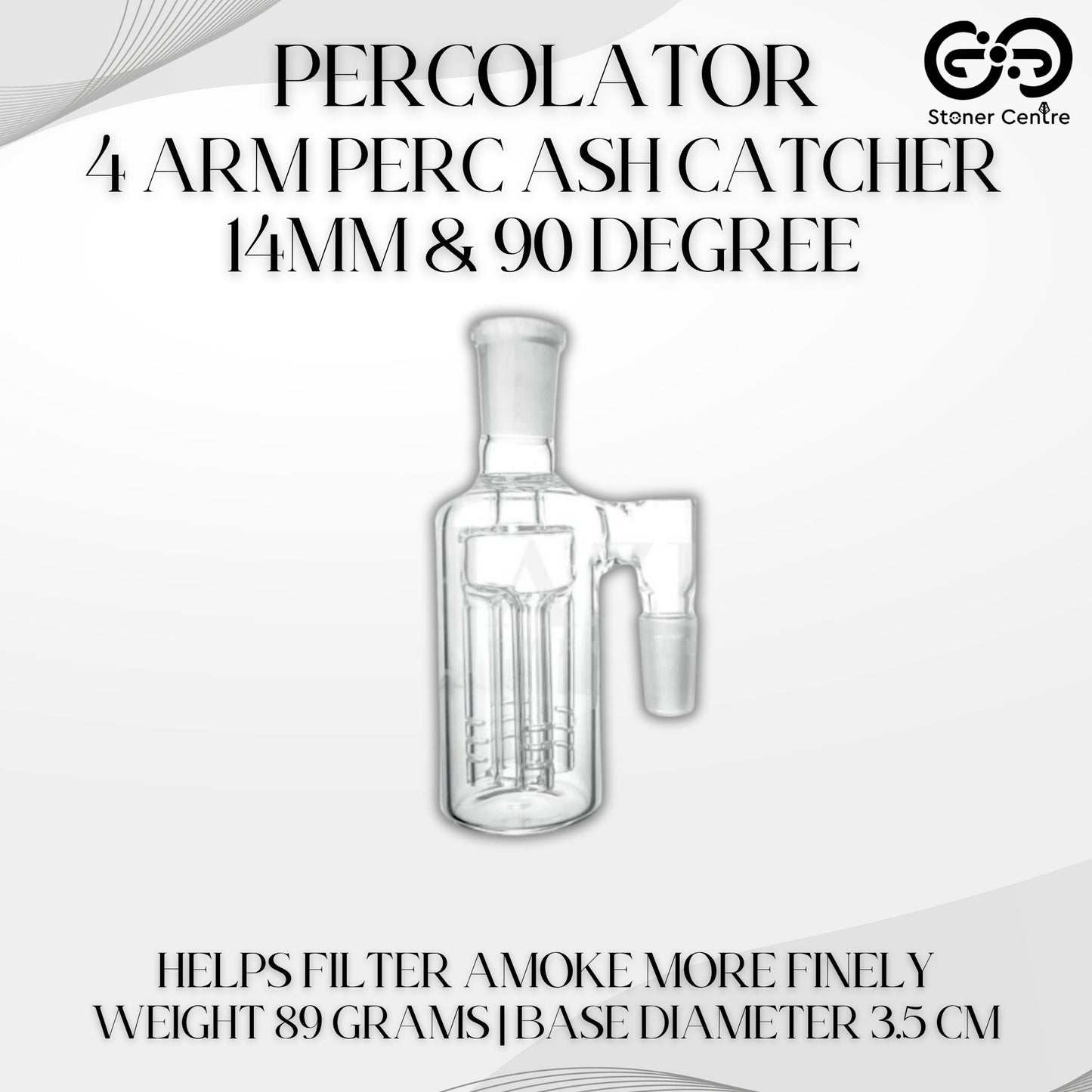 PERCOLATOR | 4 ARM PERCOLATOR 14 MM 90 DEGREE