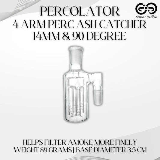 PERCOLATOR | 4 ARM PERCOLATOR 14 MM 90 DEGREE