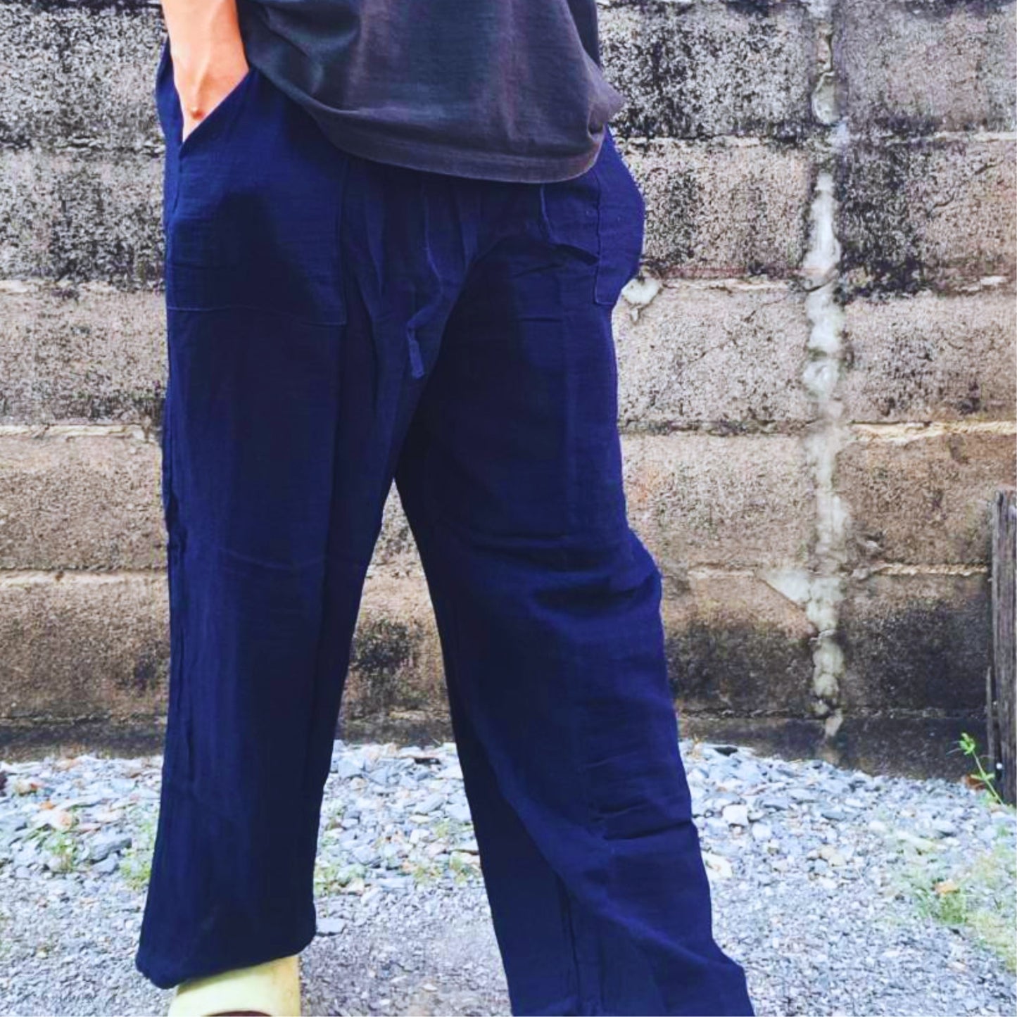 RAK MAE รักแม่ | COMFY COTTON CLASSIC PANTS - DARK BLUE (REGULAR SIZE)