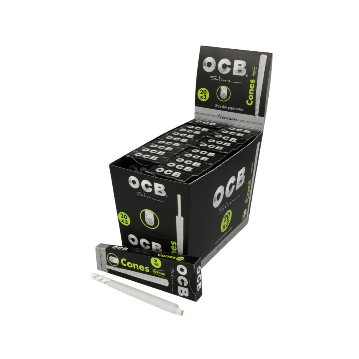 ROLLING PAPER | OCB PREMIUM KINGSIZE PRE - ROLLED CONES