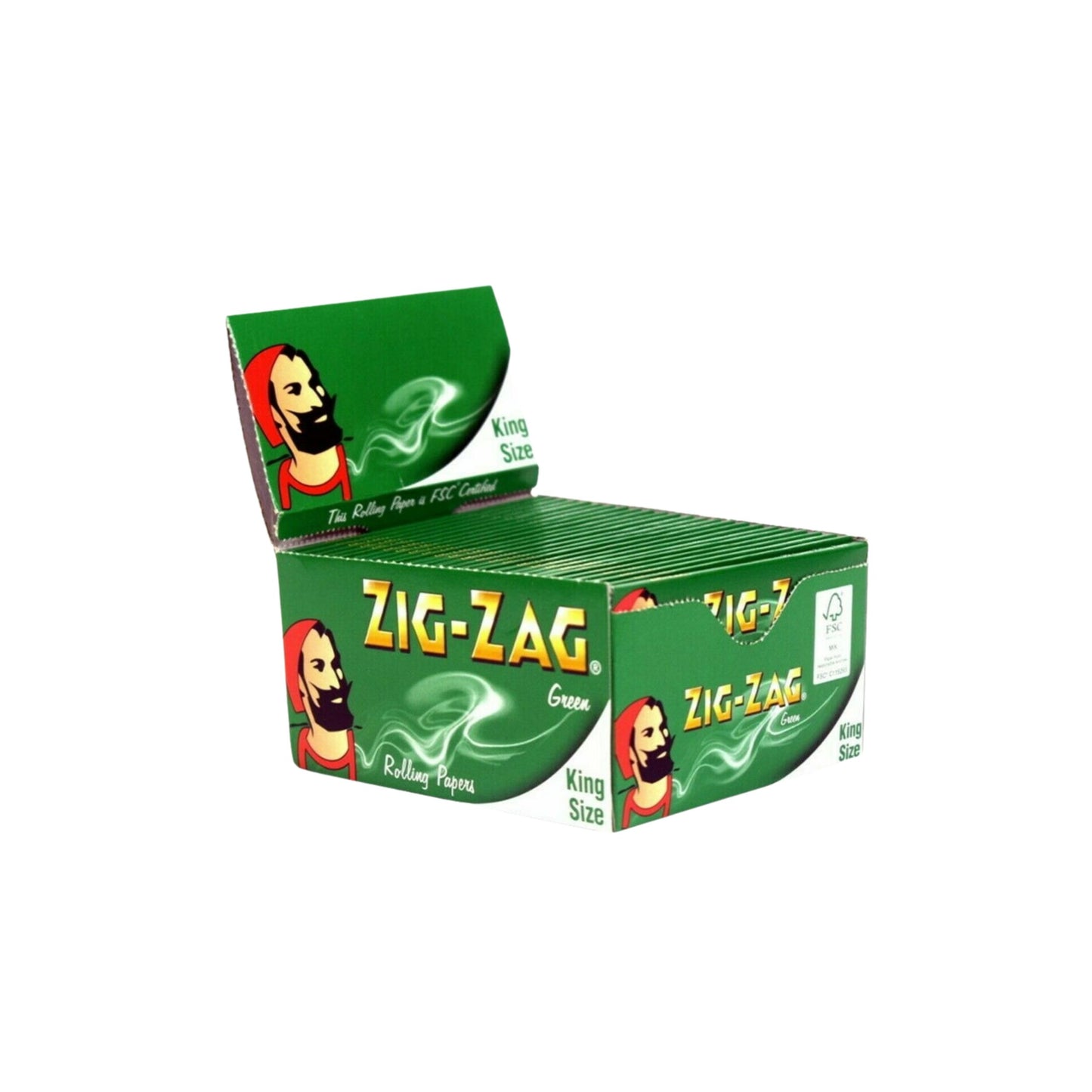 ROLLING PAPER | ZIG - ZAG GREEN ROLLING PAPER KINGSIZE