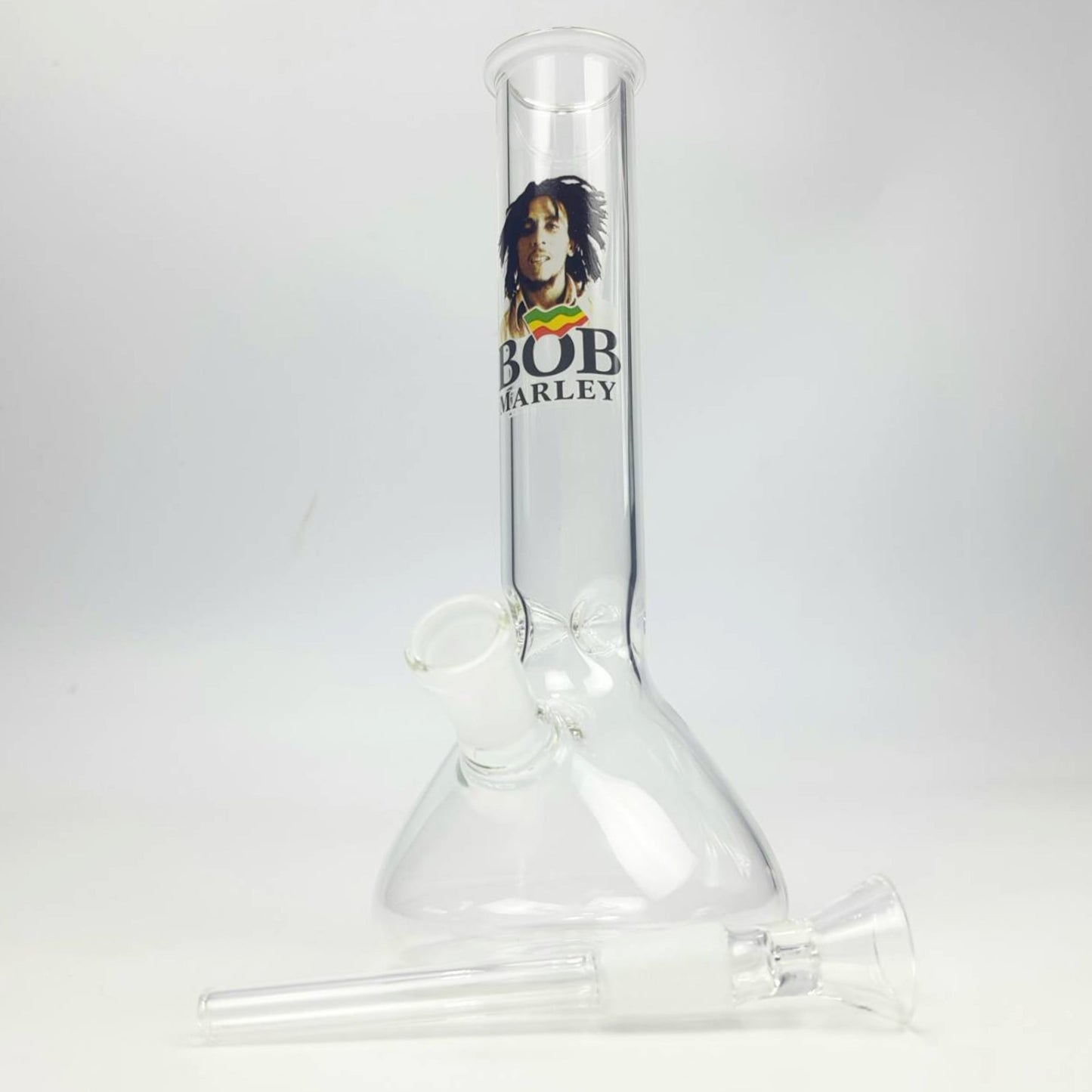GLASS BONG | BOB MARLEY BEAKER GLASS BONG 8 INCH 4MM THICKNESS