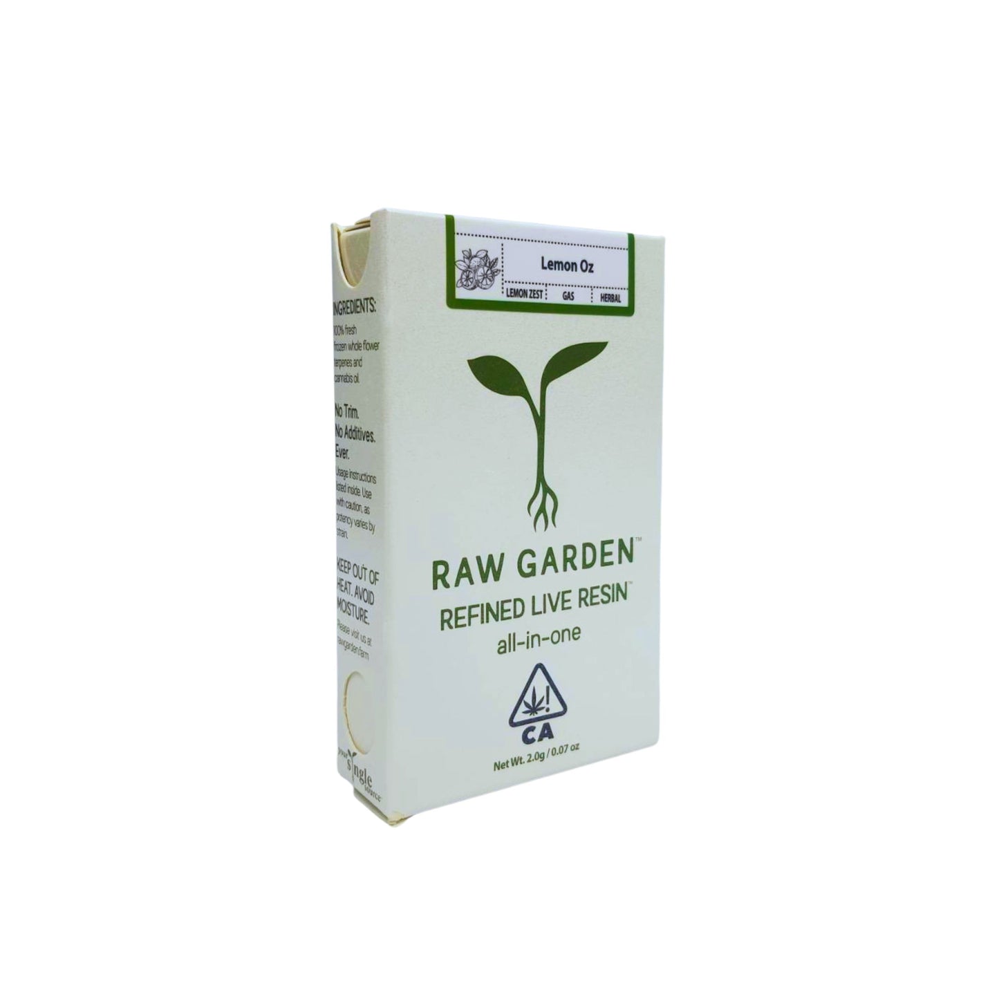 RAW GARDEN - REFINED LIVE RESIN ALL-IN-ONE 2.0ML | LEMON OZ : SATIVA