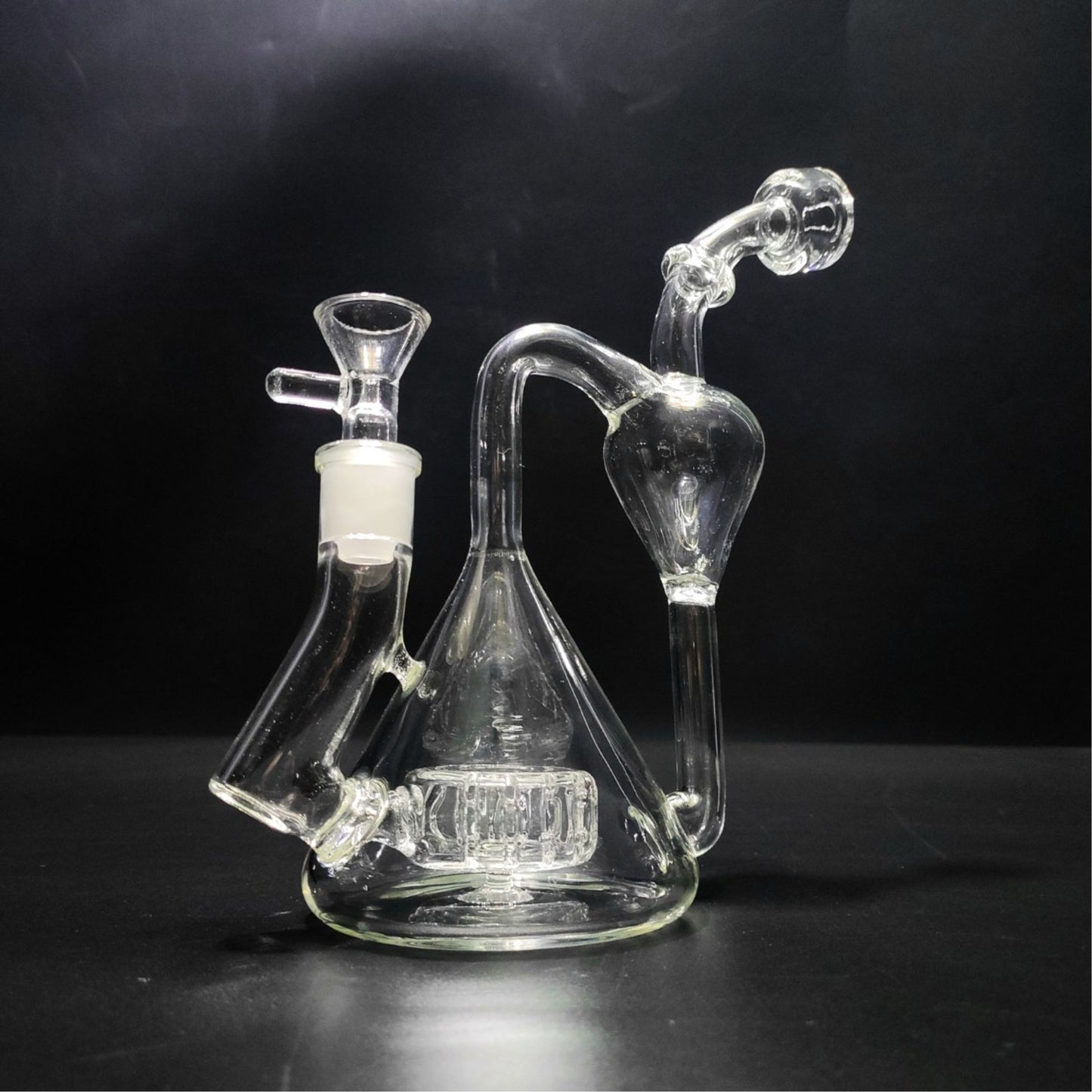 Glass Bong | RECYCLER BEAKER VASE OIL RIG WITH MATRIX PERCULATOR 8 INCH