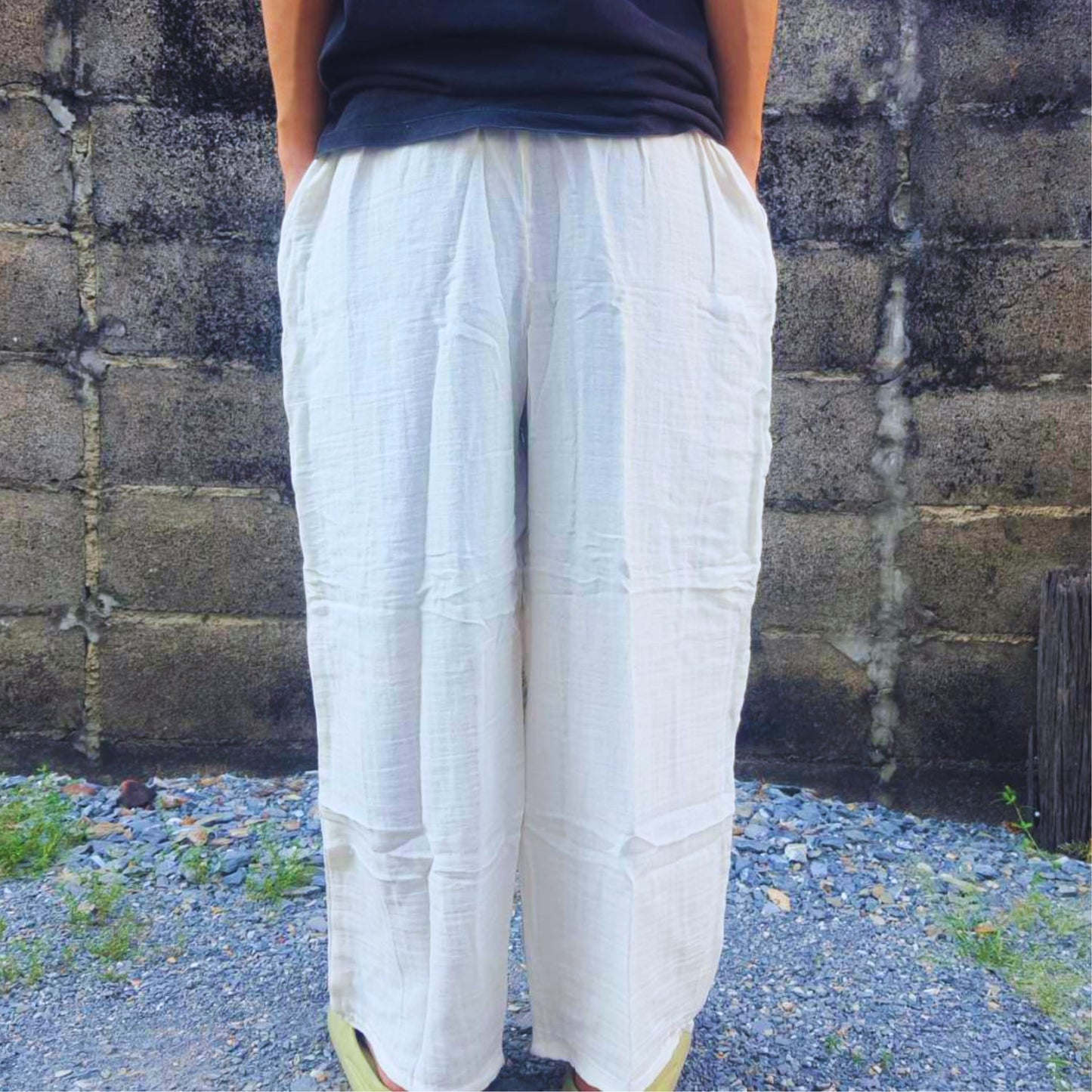 RAK MAE รักแม่ | COMFY COTTON CLASSIC PANTS - WHITE (REGULAR SIZE)
