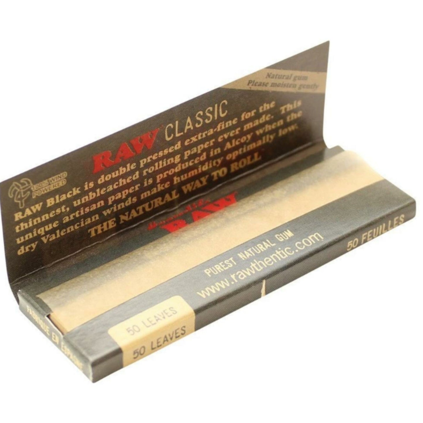 ROLLING PAPER | RAW CLASSIC BLACK ROLLING PAPER 1 ¼"