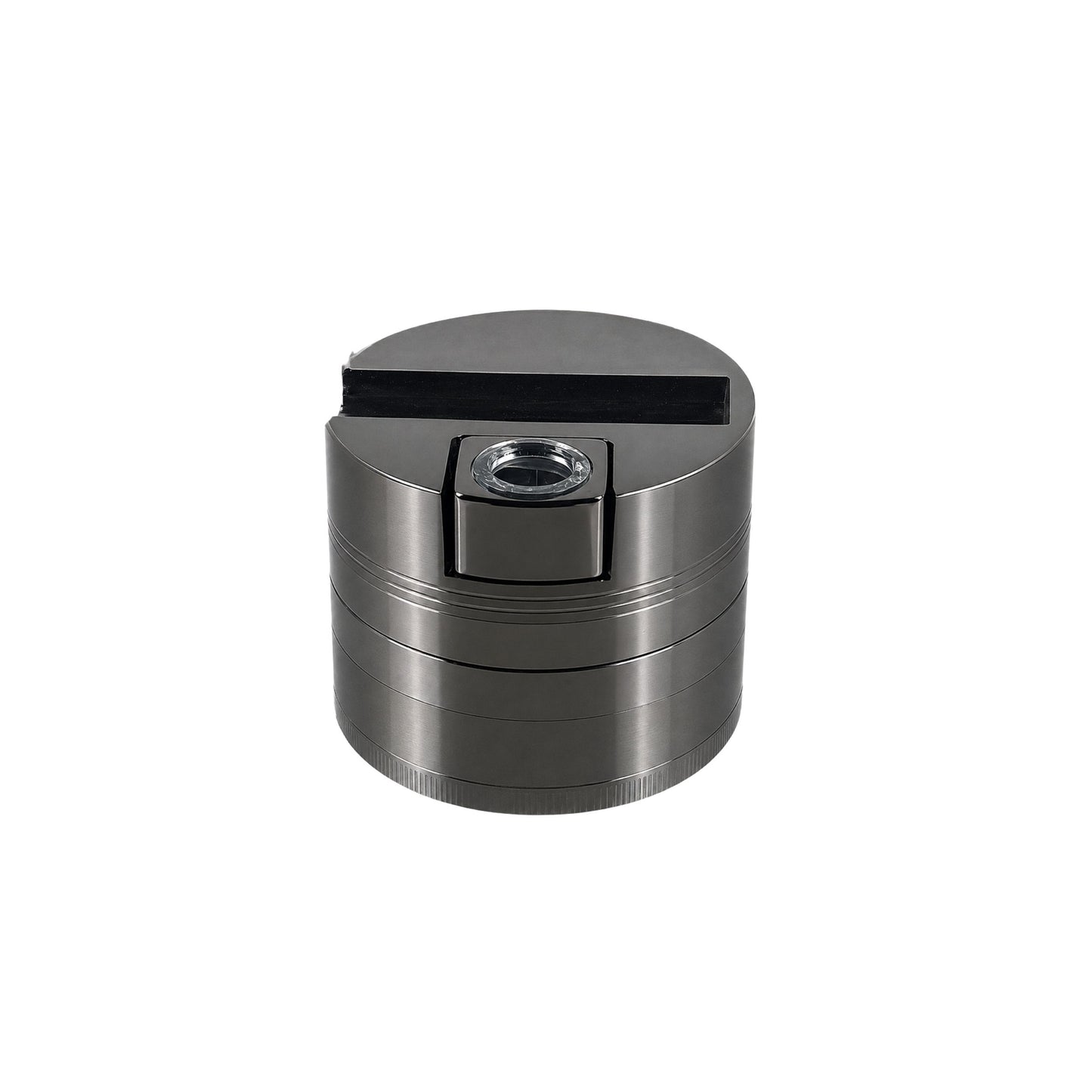 GRINDER | STAINLESS STEEL GRINDER & ONE HITTER 5 LAYER 75 MM DIAMETER WITH POLLEN CATCHER AND KIEF SPOON