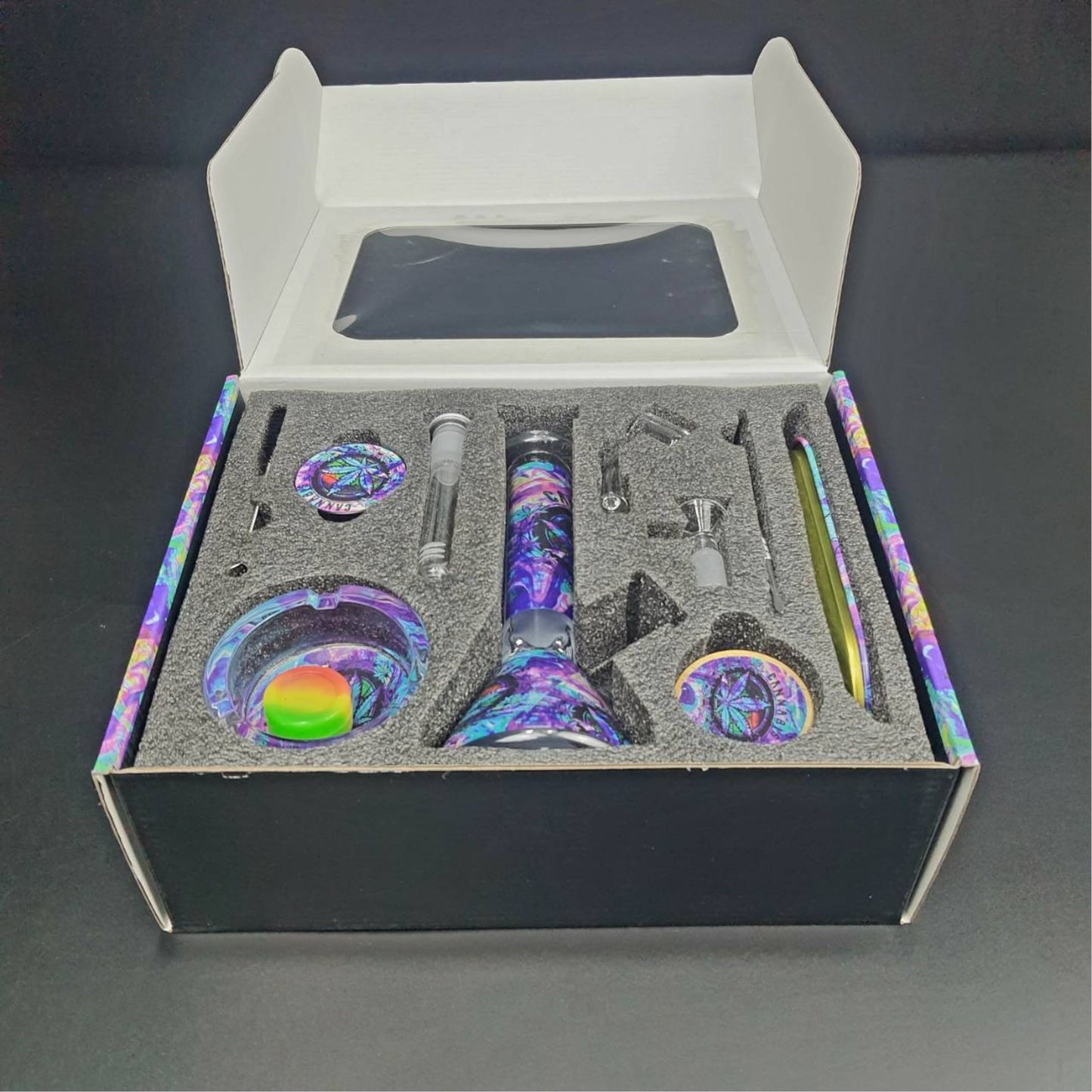 BONG SET (MIX DESIGN WITH QUARTZ) | CANNABIS