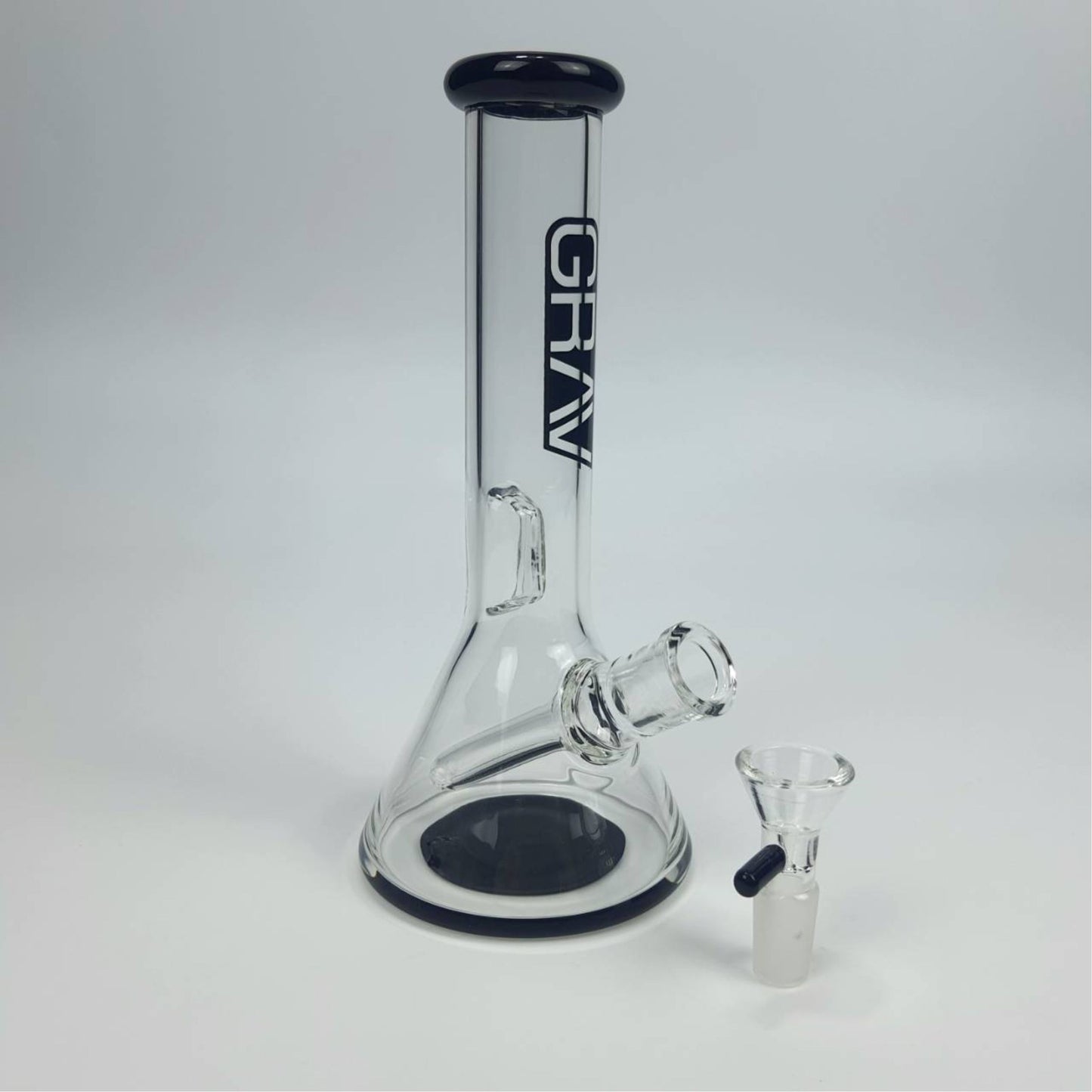Glass Bong | GRAV BEAKER MINI NI BLACK 8 INCH