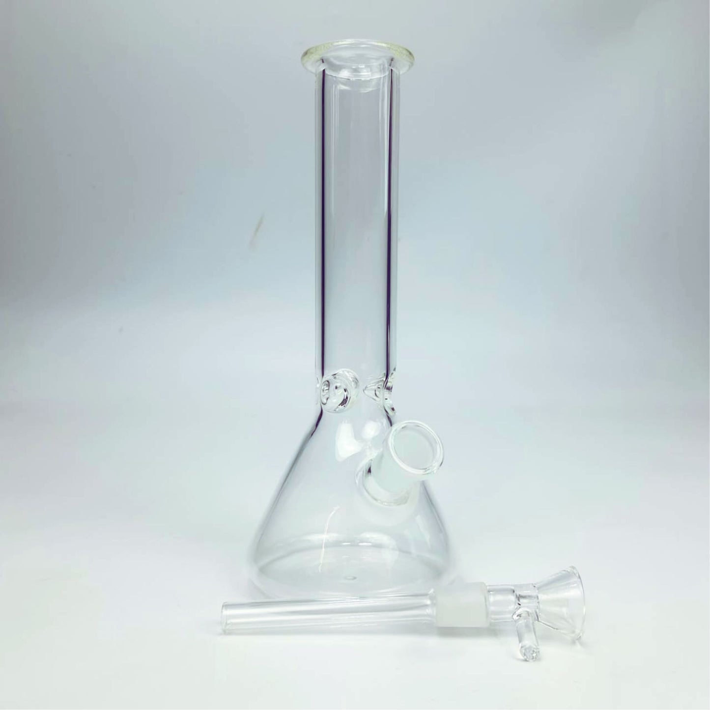 GLASS BONG | CLASSIC CLEAR BEAKER GLASS BONG 8 INCH 4MM THICKNESS