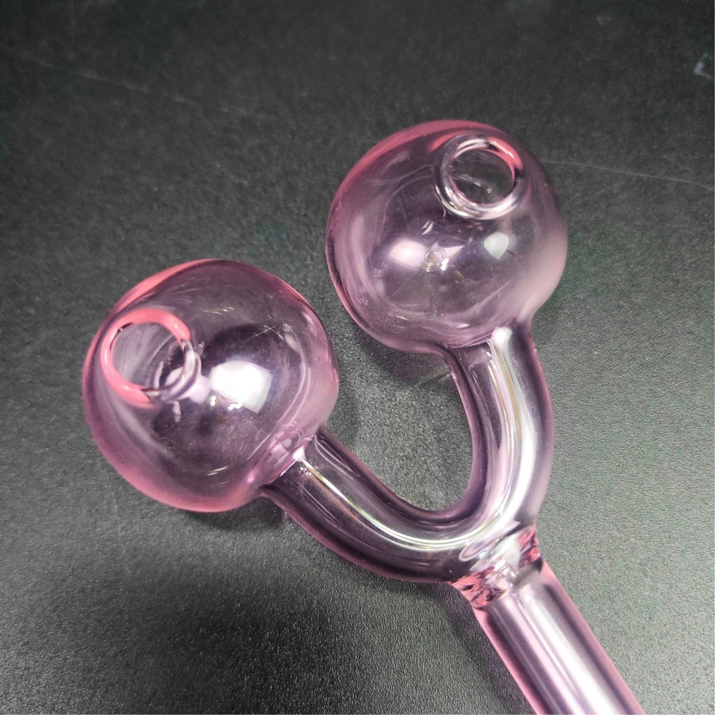 PIPE | DOUBLE BOWL BURNER GLASS PIPE FOR WAX 5.5 INCH