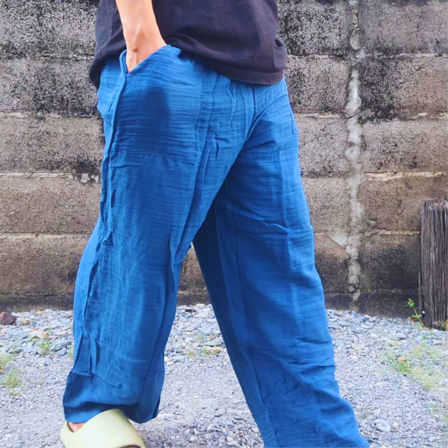 RAK MAE รักแม่ | COMFY COTTON CLASSIC PANTS - LIGHT BLUE (REGULAR SIZE)