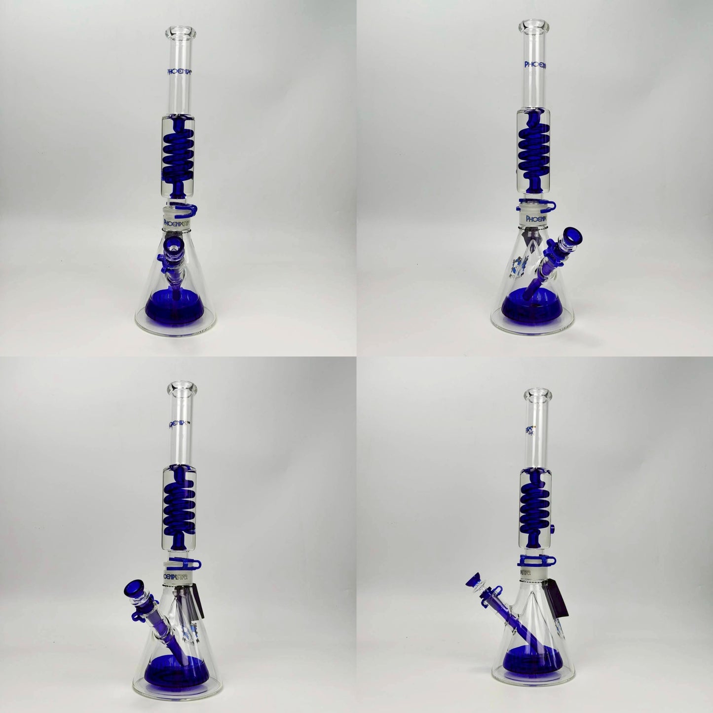 Glass Bong | Phoenix Double Walled Beaker Lego 18 Inch with Freezable Coil