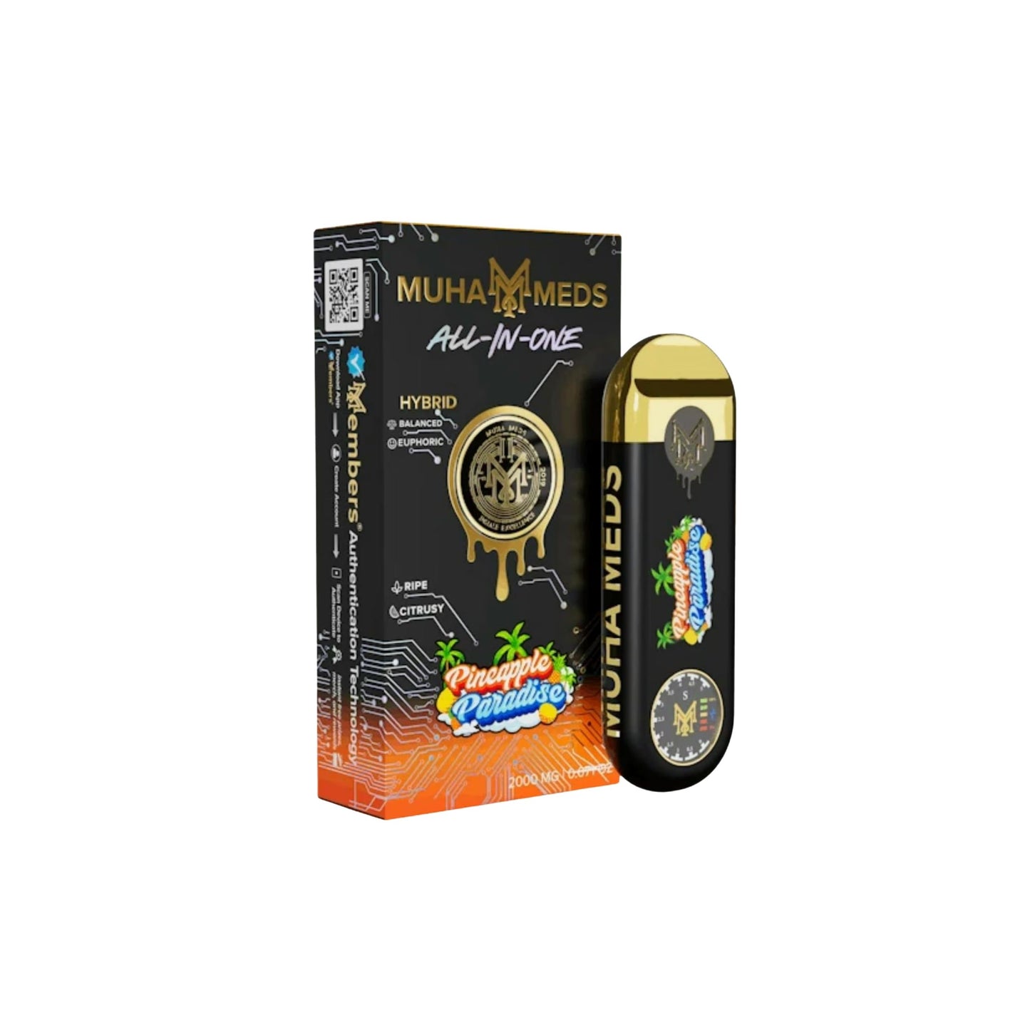 MUHA MEDS ALL - IN - ONE DISPOSABLE 2.0MG | PINEAPPLE PARADISE : HYBRID