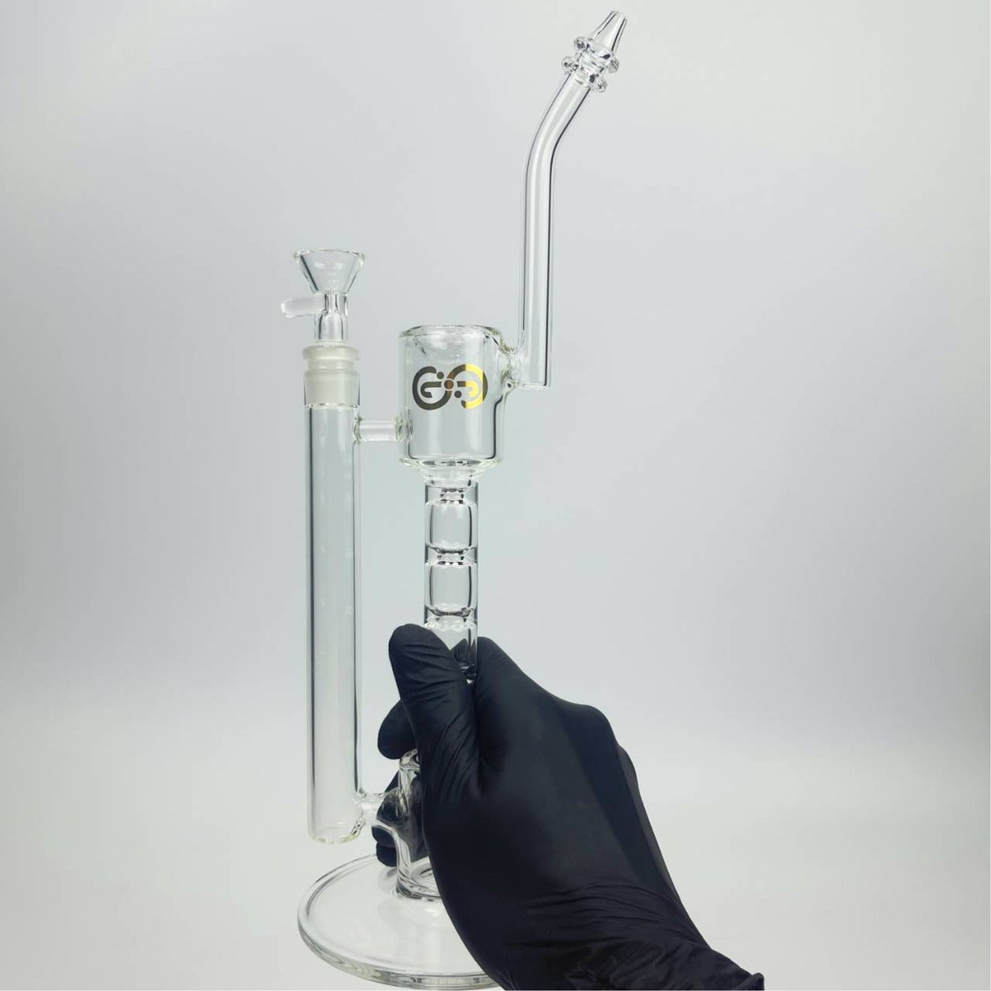 GLASS BONG | STONERCENTRE UP HIGH 12 INCH DAB RIG WITH 3 RINGS MOUTHPIECE